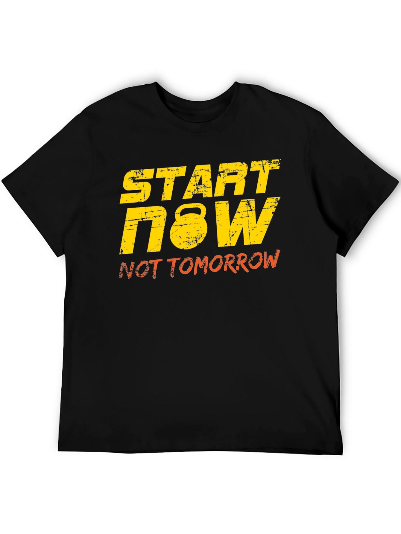 Start Now Kettlebell Black Graphic Tee