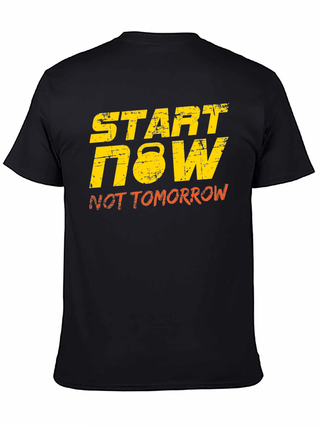 Start Now Kettlebell Black Graphic Tee