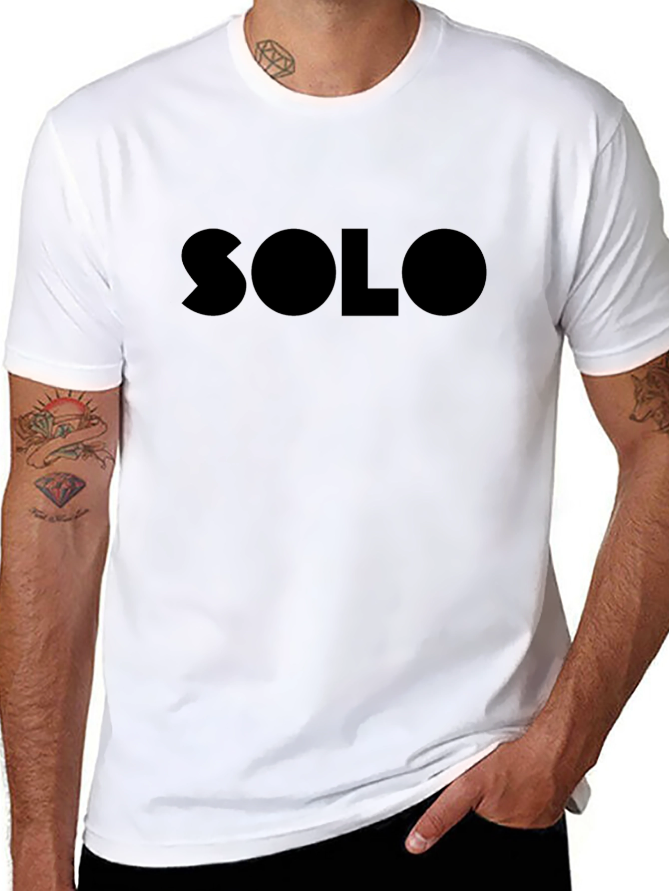 Stylish SOLO Black Graphic T-Shirt