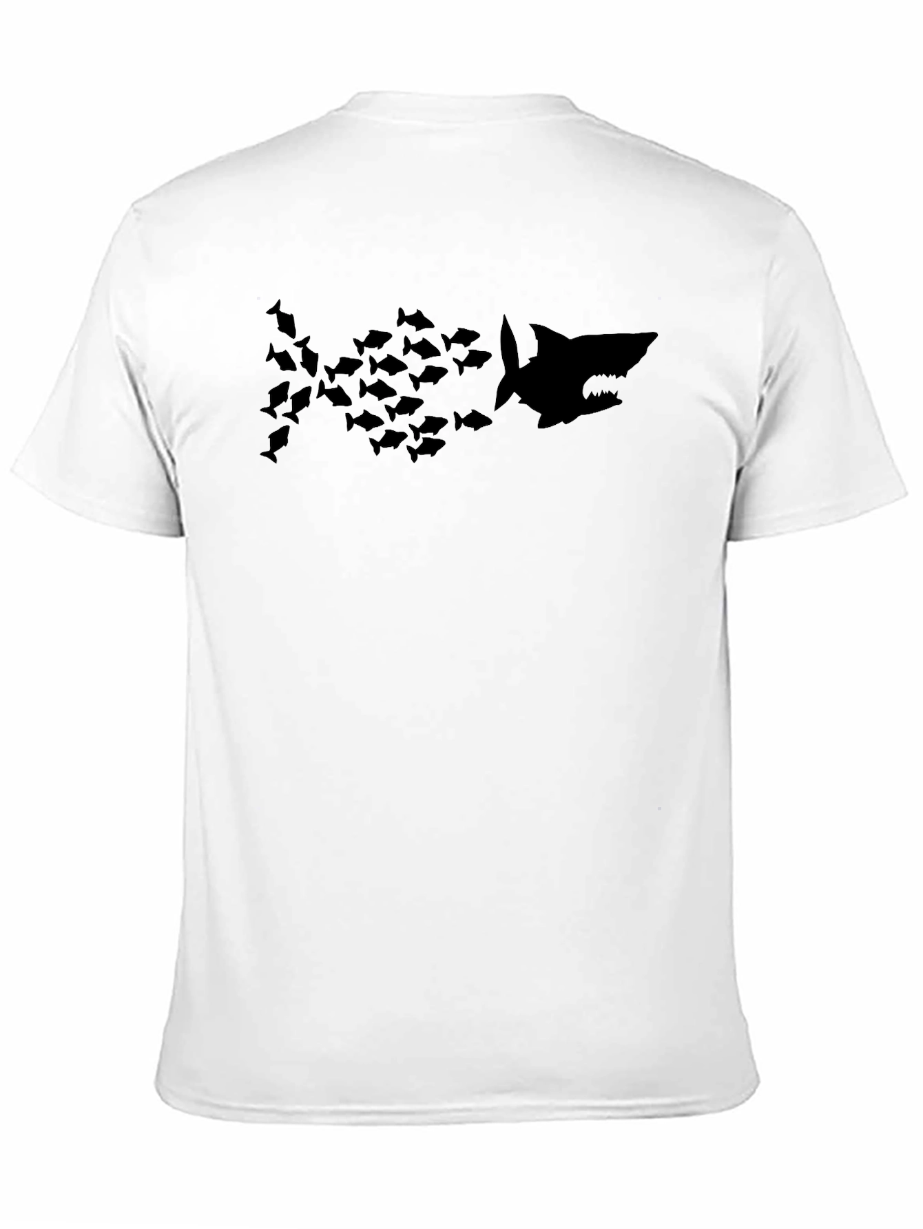 Shark Attack Graphic T-Shirt - Stylish Black Tee