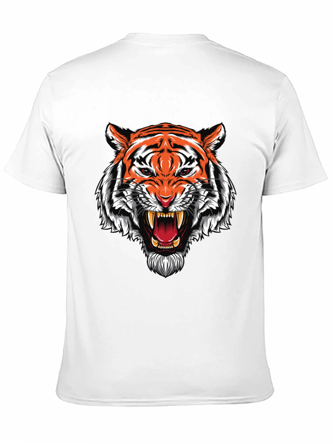 Roaring Tiger Graphic Print Black T-Shirt