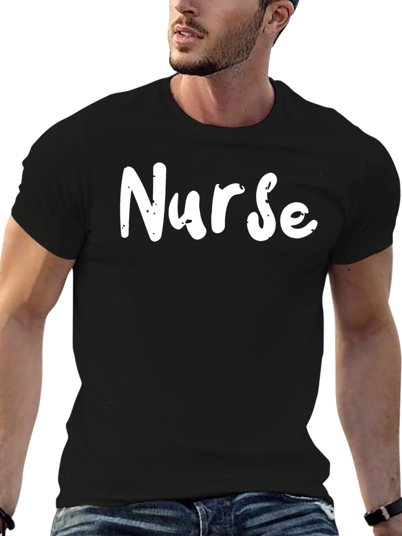 Nurse T-Shirt - Unisex Black Cotton Tee