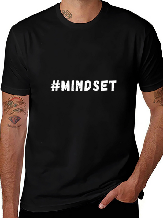 #Mindset Mens Black Cotton Graphic Tee