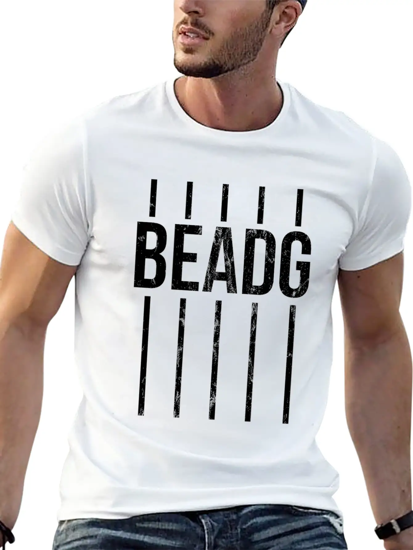 5 String Bass Beadg Funny Bass Player Design Lightweight Cotton T-Shirt – Daily Comfort Graphic Shirt