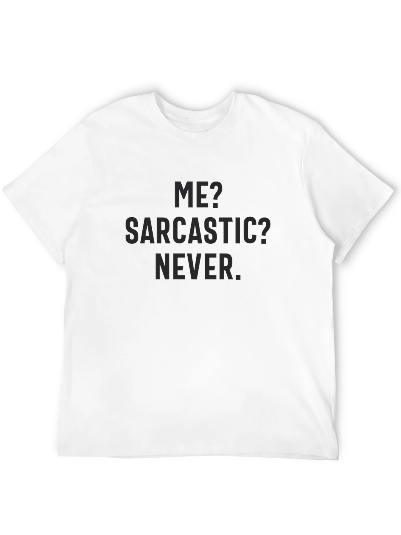 Sarcastic Never Mens Black T-Shirt