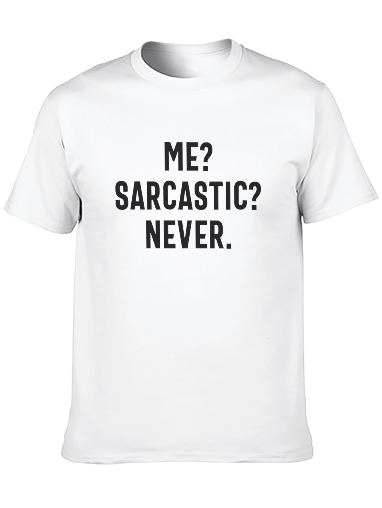 Sarcastic Never Mens Black T-Shirt