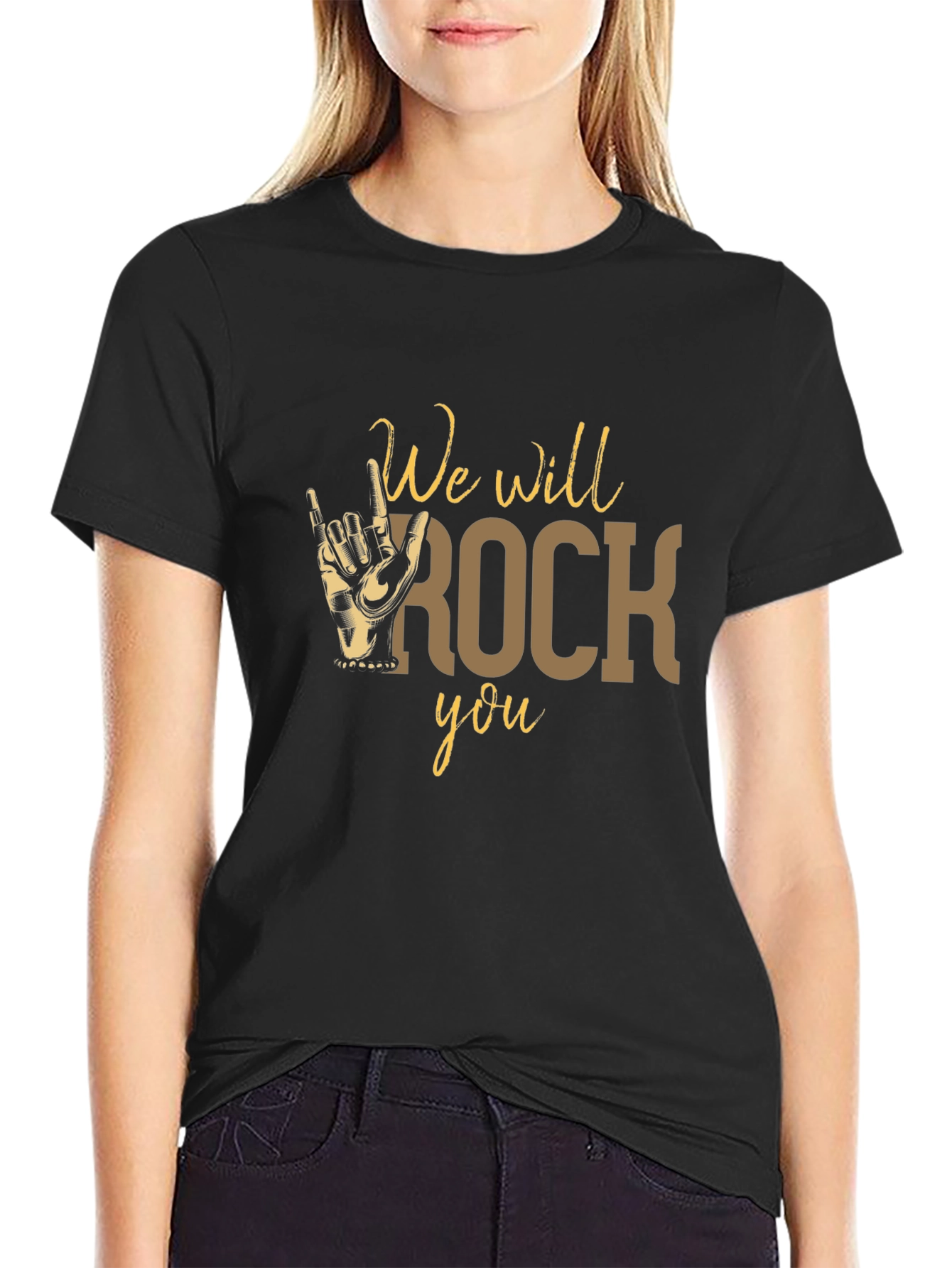 We Will Rock You T-Shirt - Black Graphic Tee