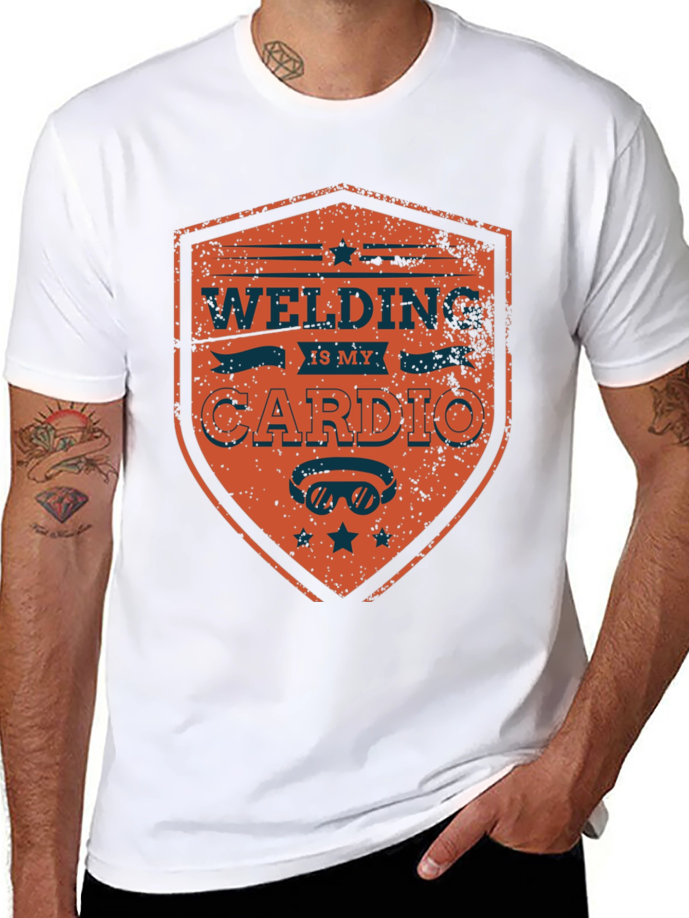 Welding Is My Cardio Mens Graphic T-Shirt