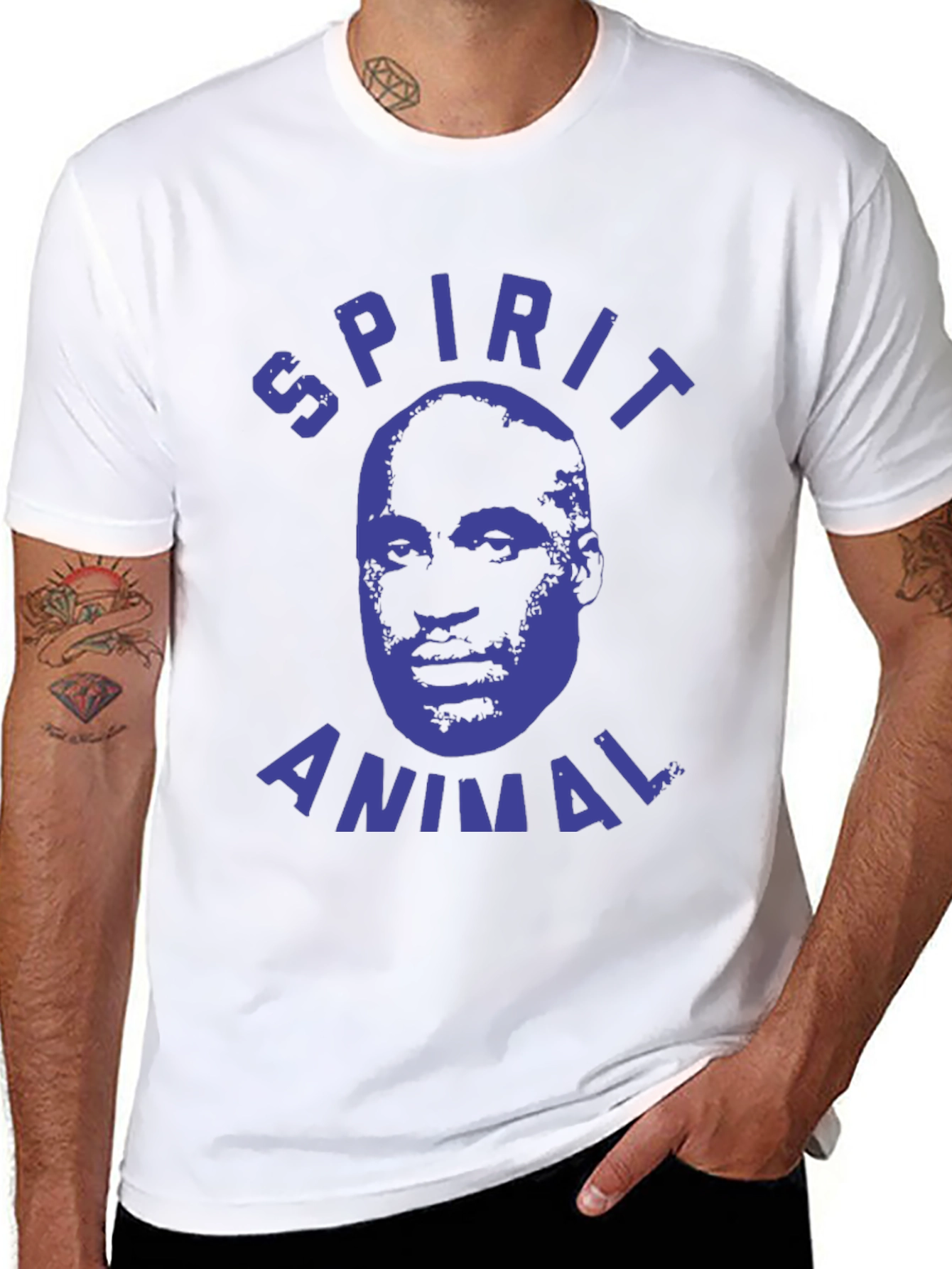 Spirit Animal Graphic Tee - Black Cotton T-Shirt