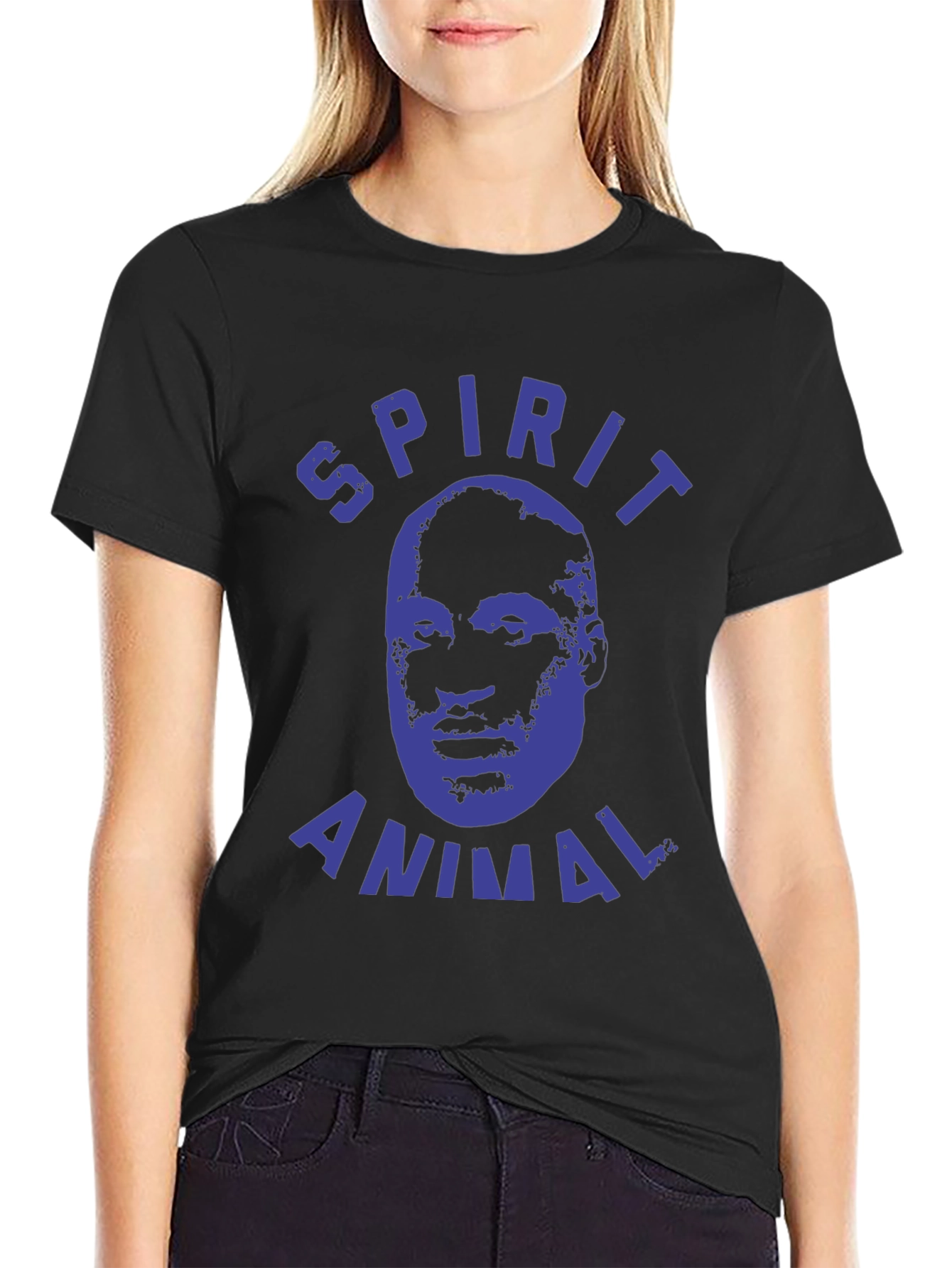 Spirit Animal Graphic Tee - Black Cotton T-Shirt