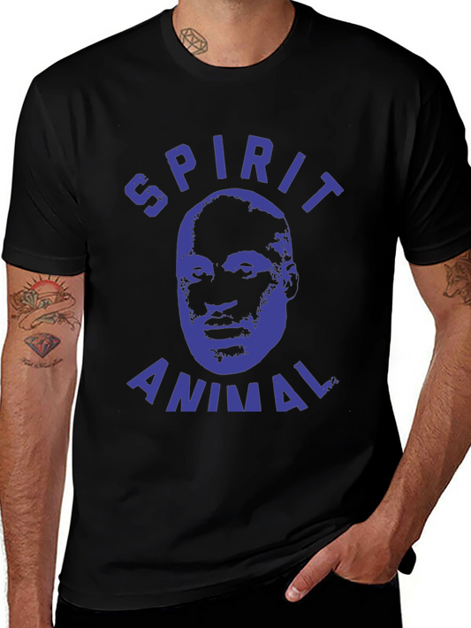 Spirit Animal Graphic Tee - Black Cotton T-Shirt