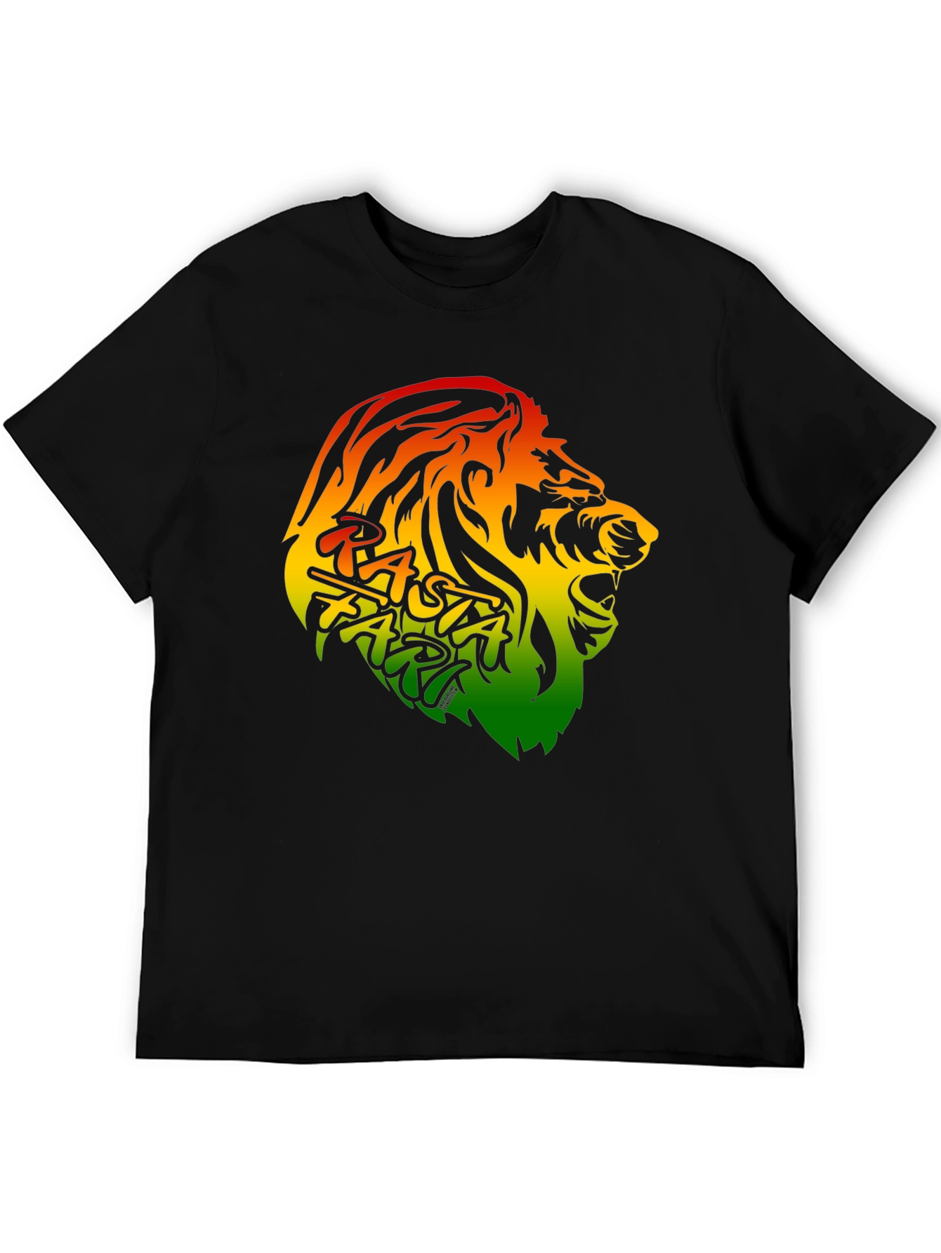 Rasta Lion Graphic Tee - Black