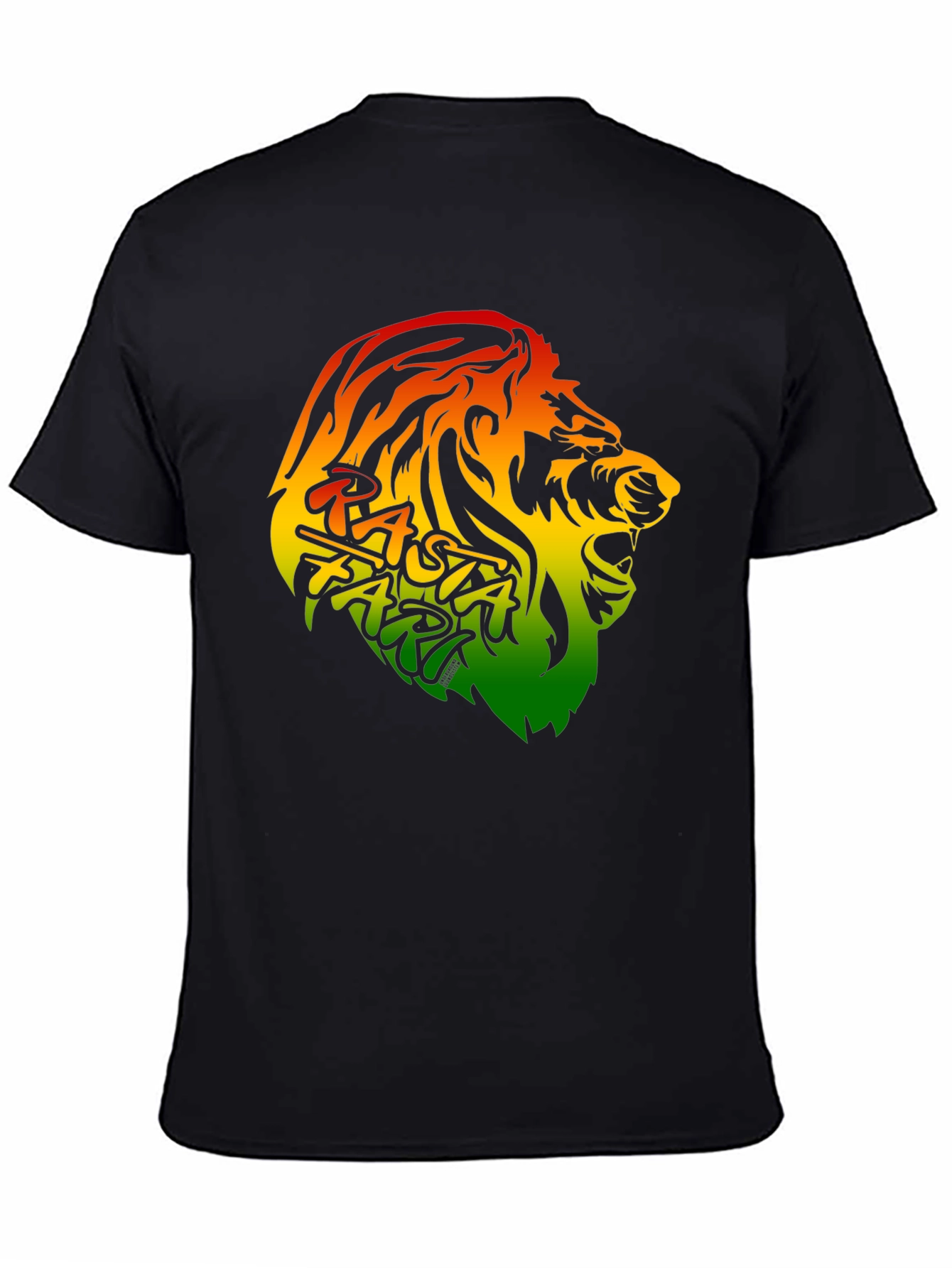 Rasta Lion Graphic Tee - Black