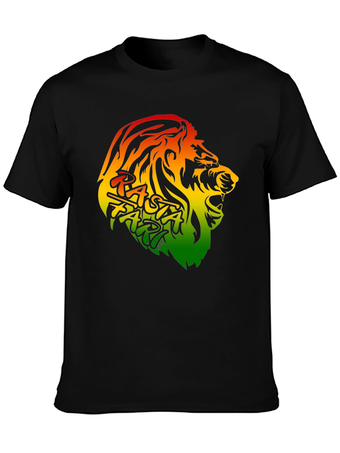 Rasta Lion Graphic Tee - Black