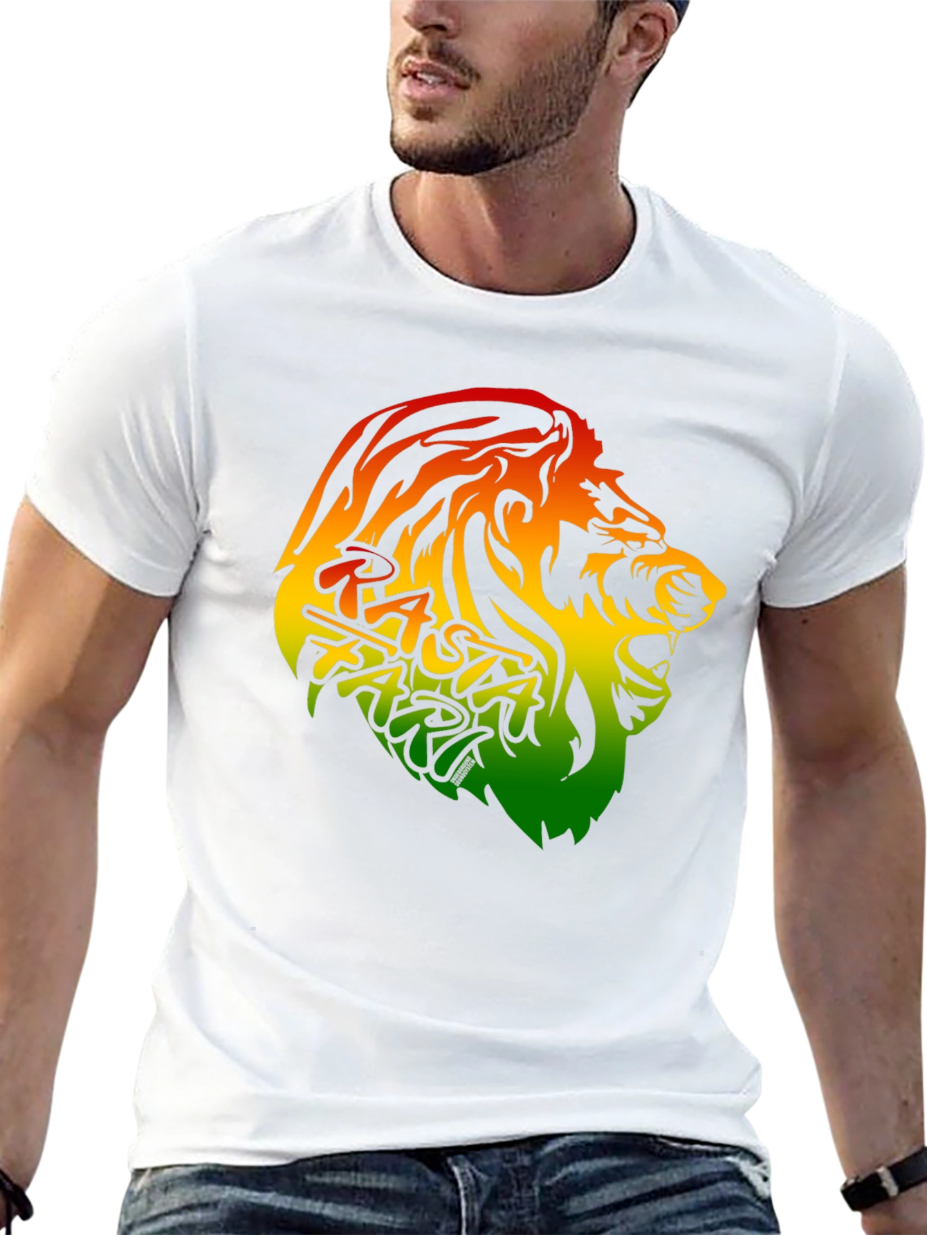 Rasta Lion Graphic Tee - Black