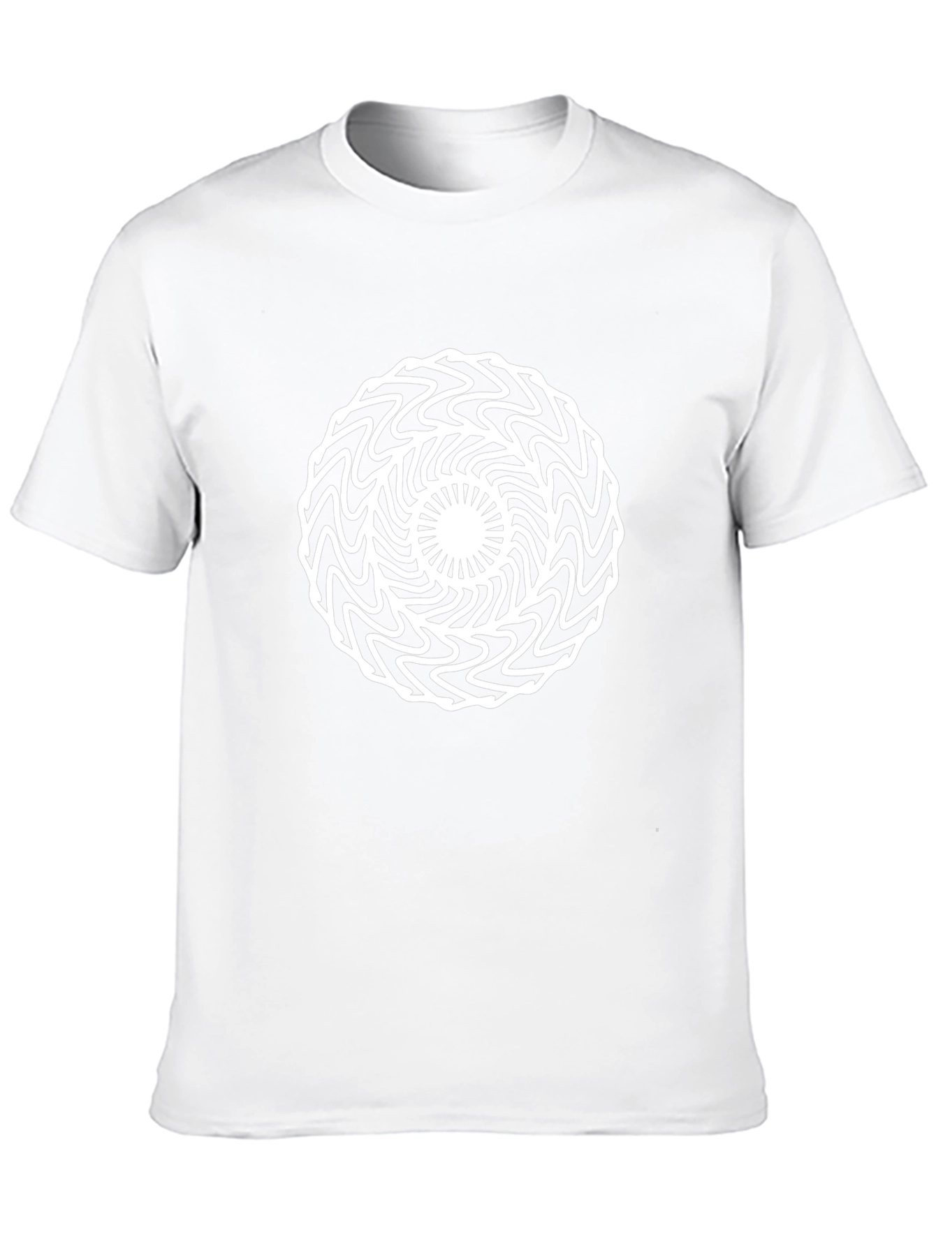 Abstract Optical Illusion Graphic Tee - Black
