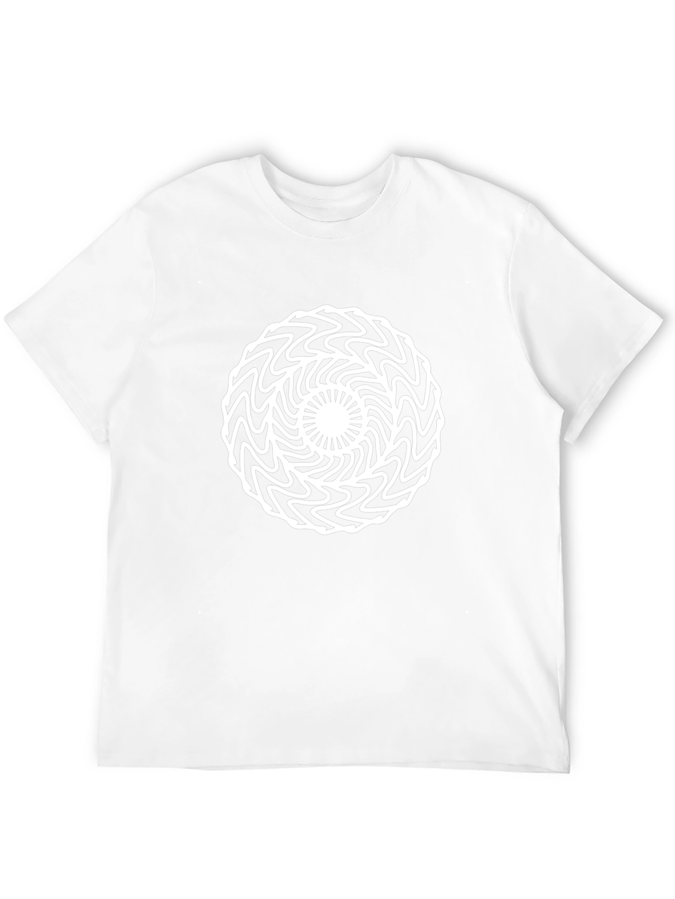 Abstract Optical Illusion Graphic Tee - Black