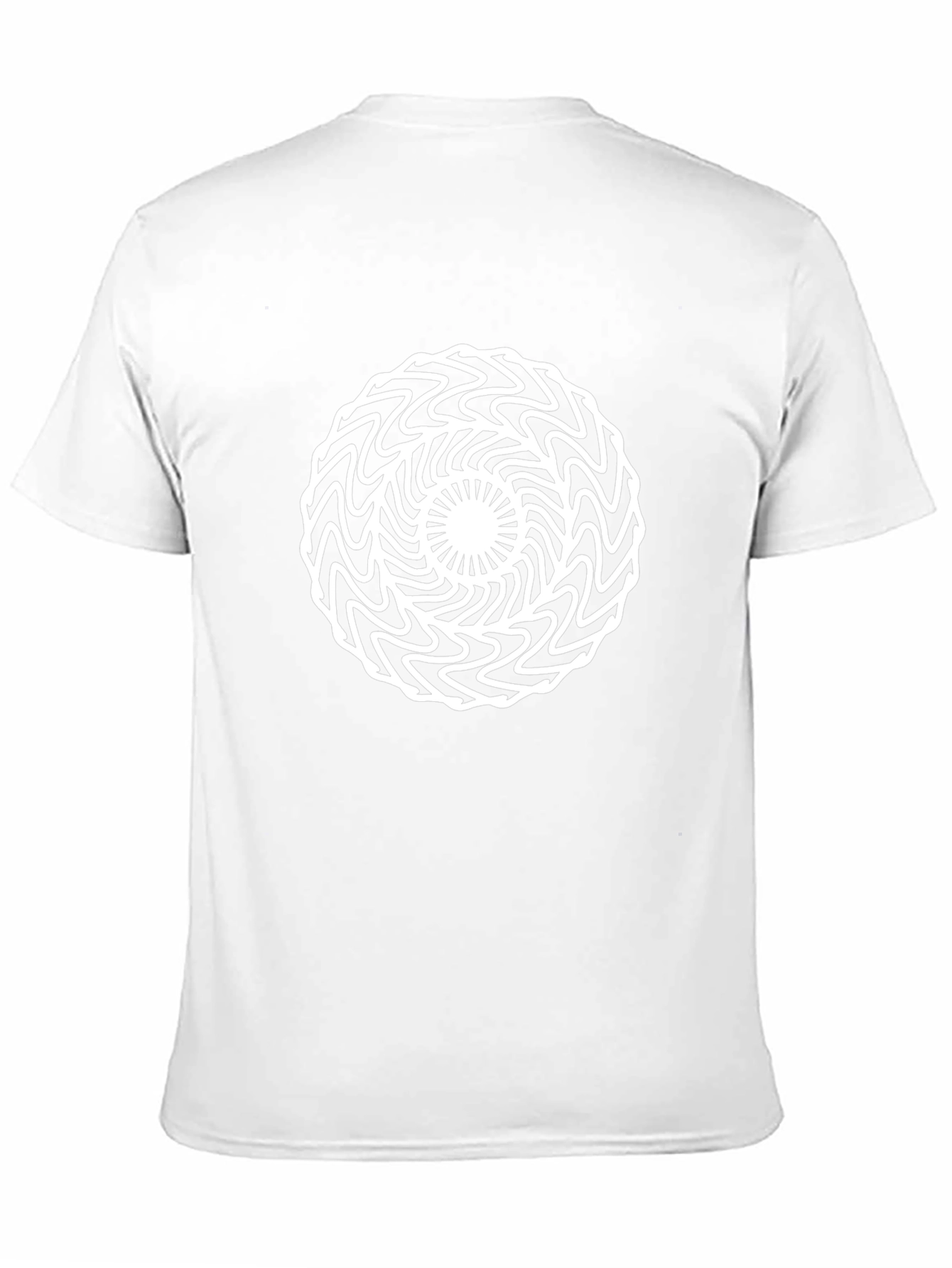 Abstract Optical Illusion Graphic Tee - Black