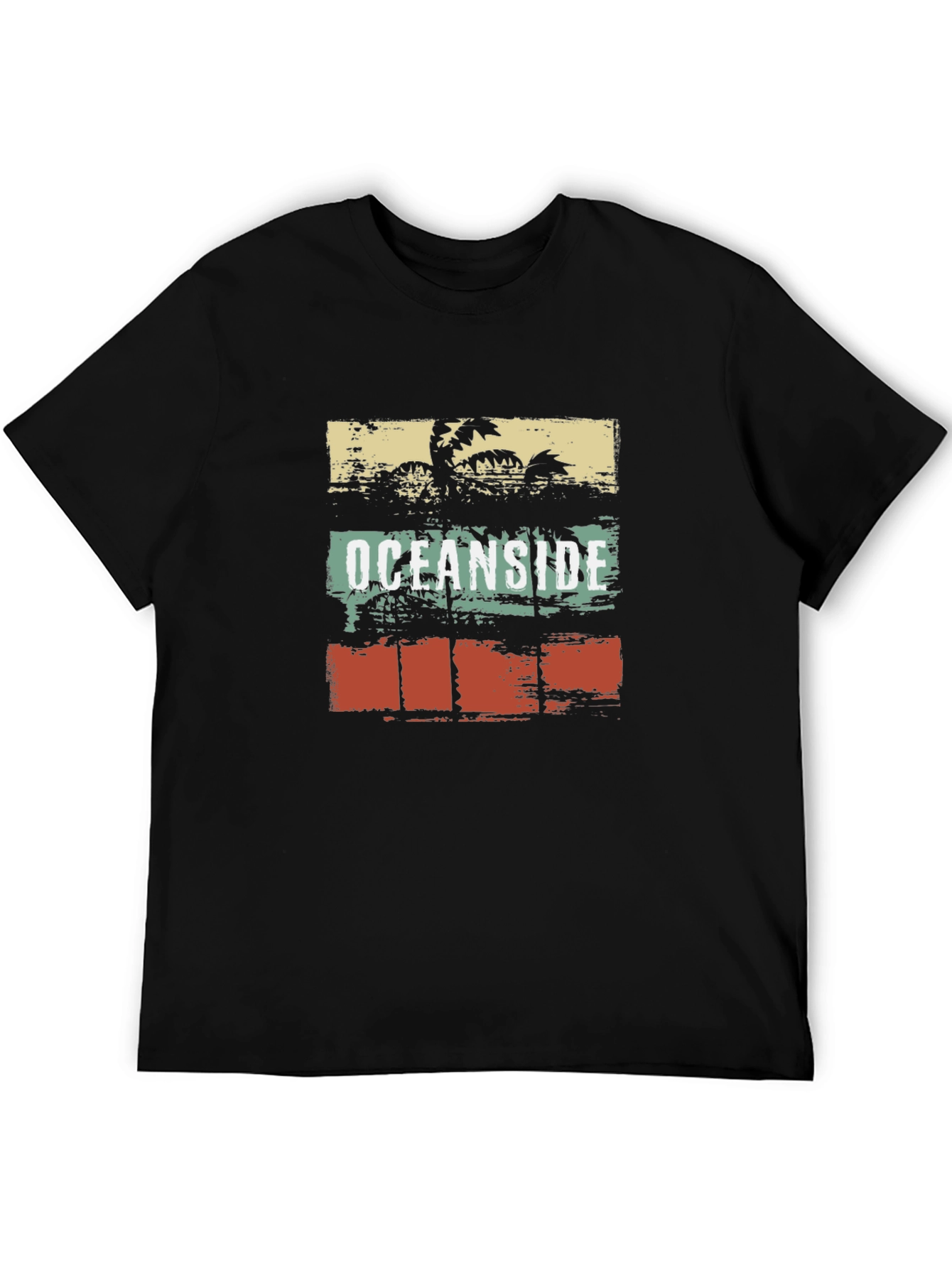Oceanside Graphic Print T-Shirt - Retro Beach Style