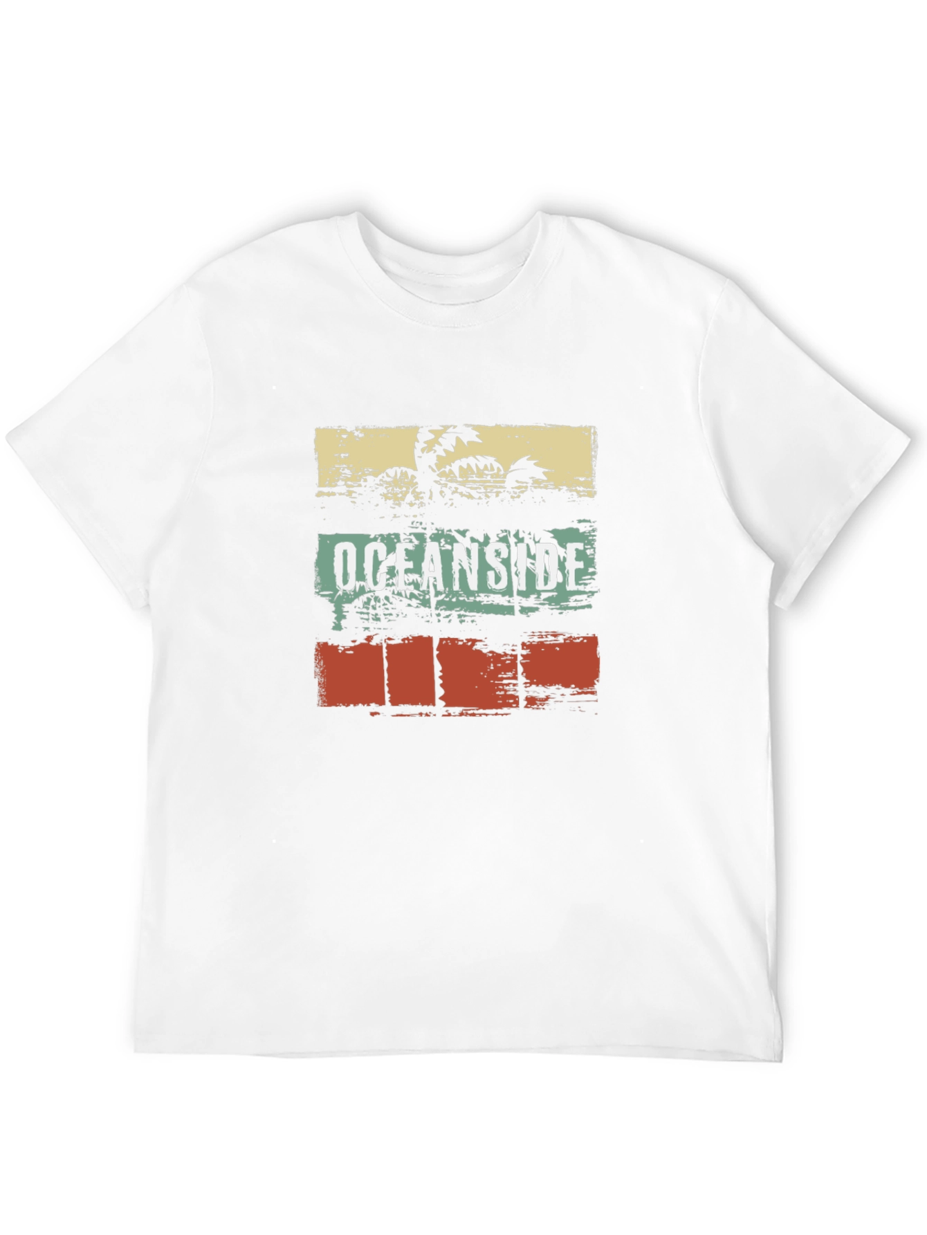 Oceanside Graphic Print T-Shirt - Retro Beach Style