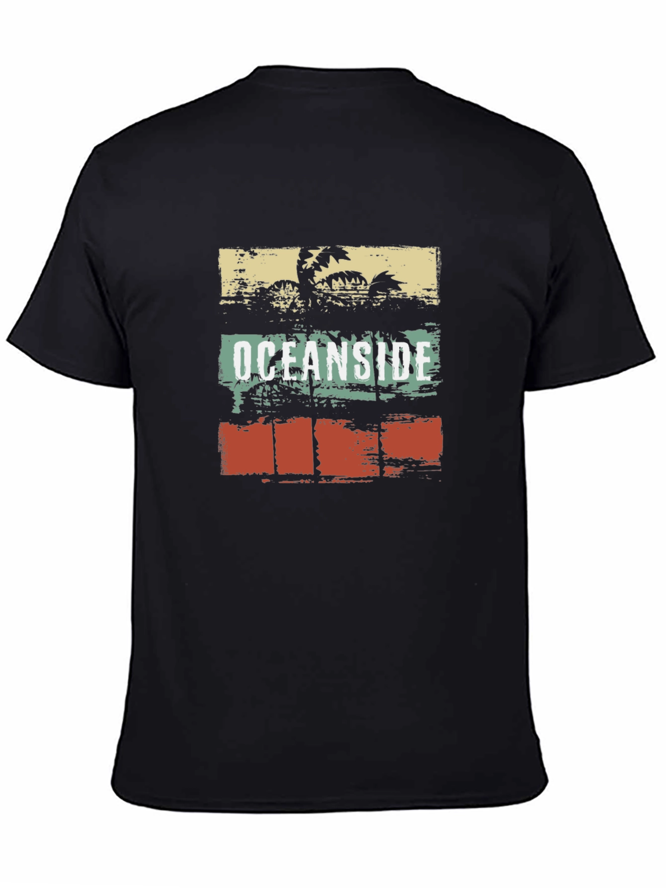 Oceanside Graphic Print T-Shirt - Retro Beach Style