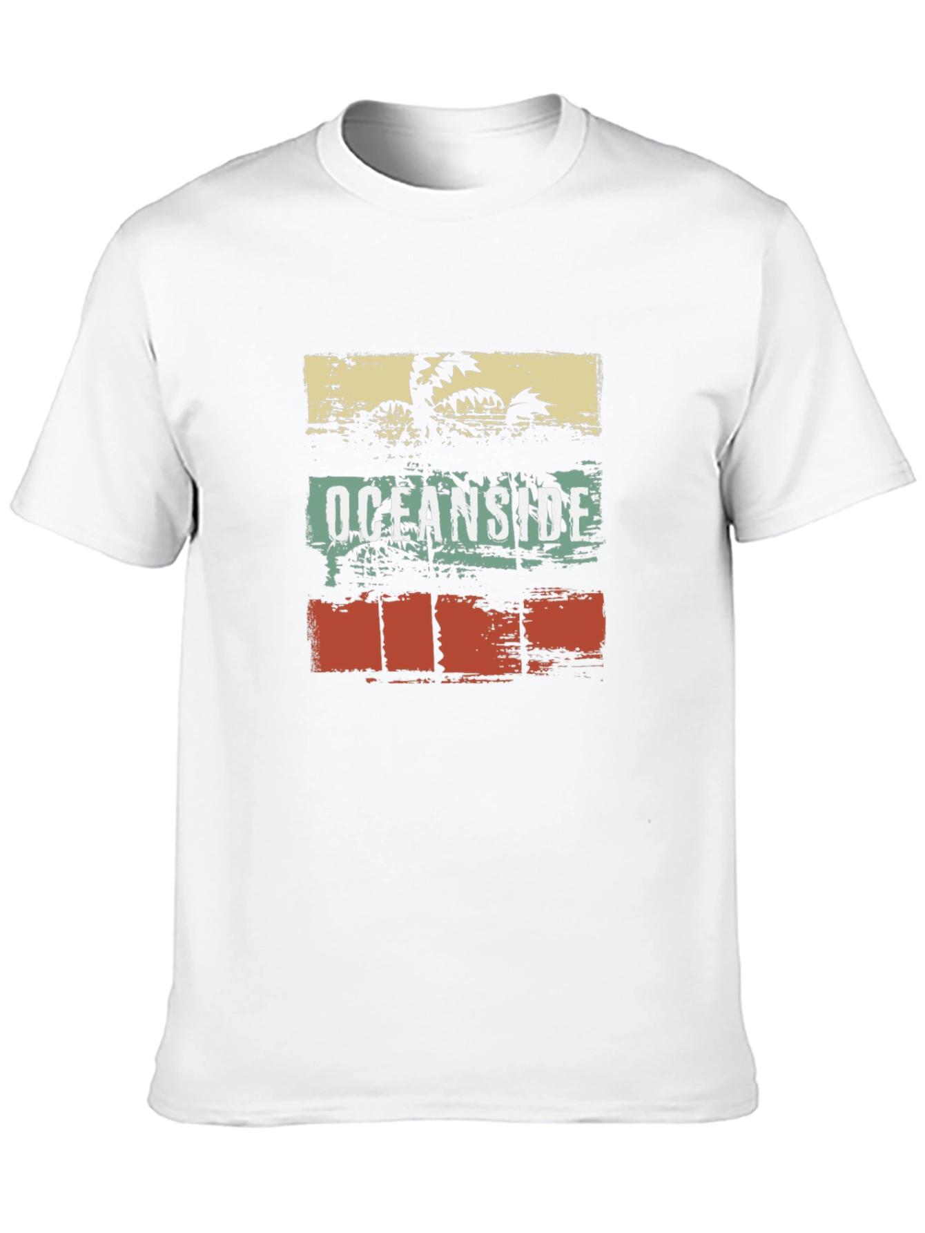 Oceanside Graphic Print T-Shirt - Retro Beach Style