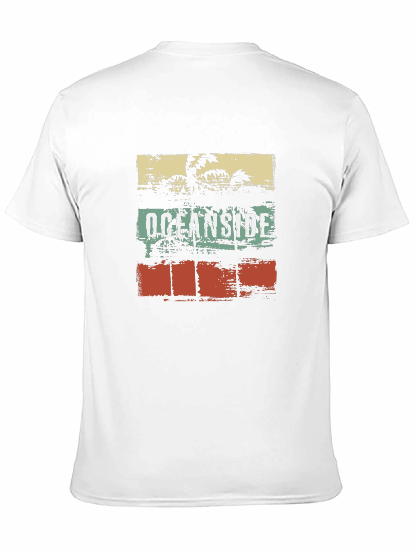 Oceanside Graphic Print T-Shirt - Retro Beach Style