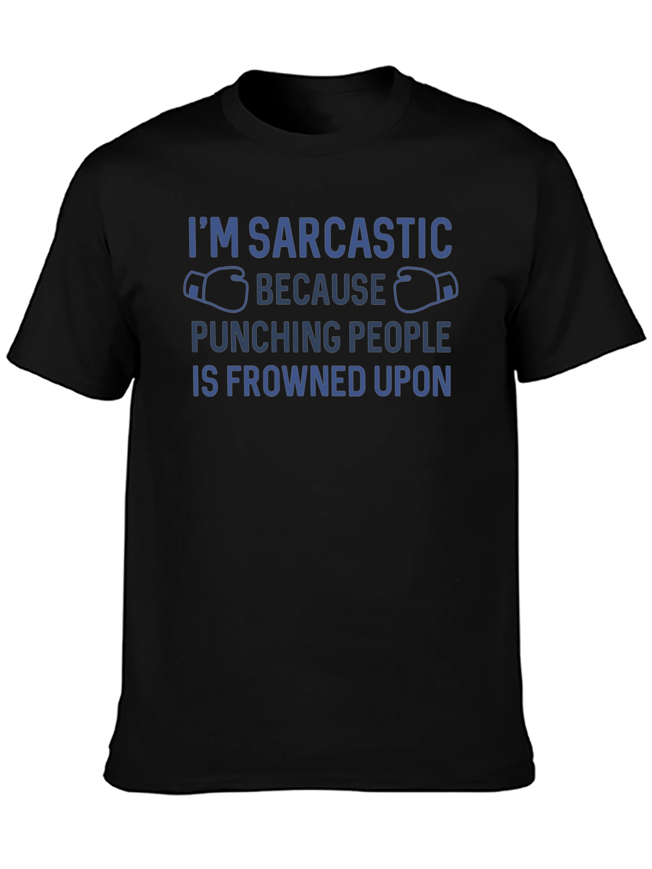 Sarcastic Punching Graphic T-Shirt