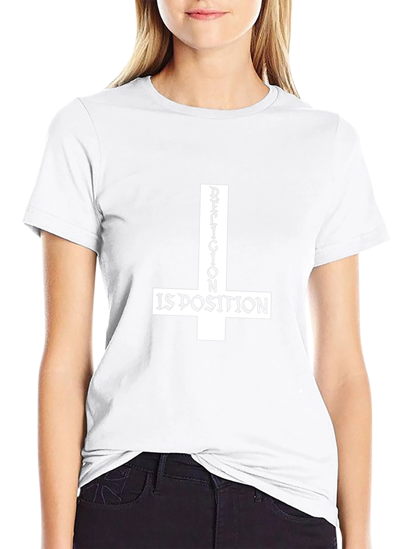 Religion is Poison T-Shirt - Inverted Cross Design