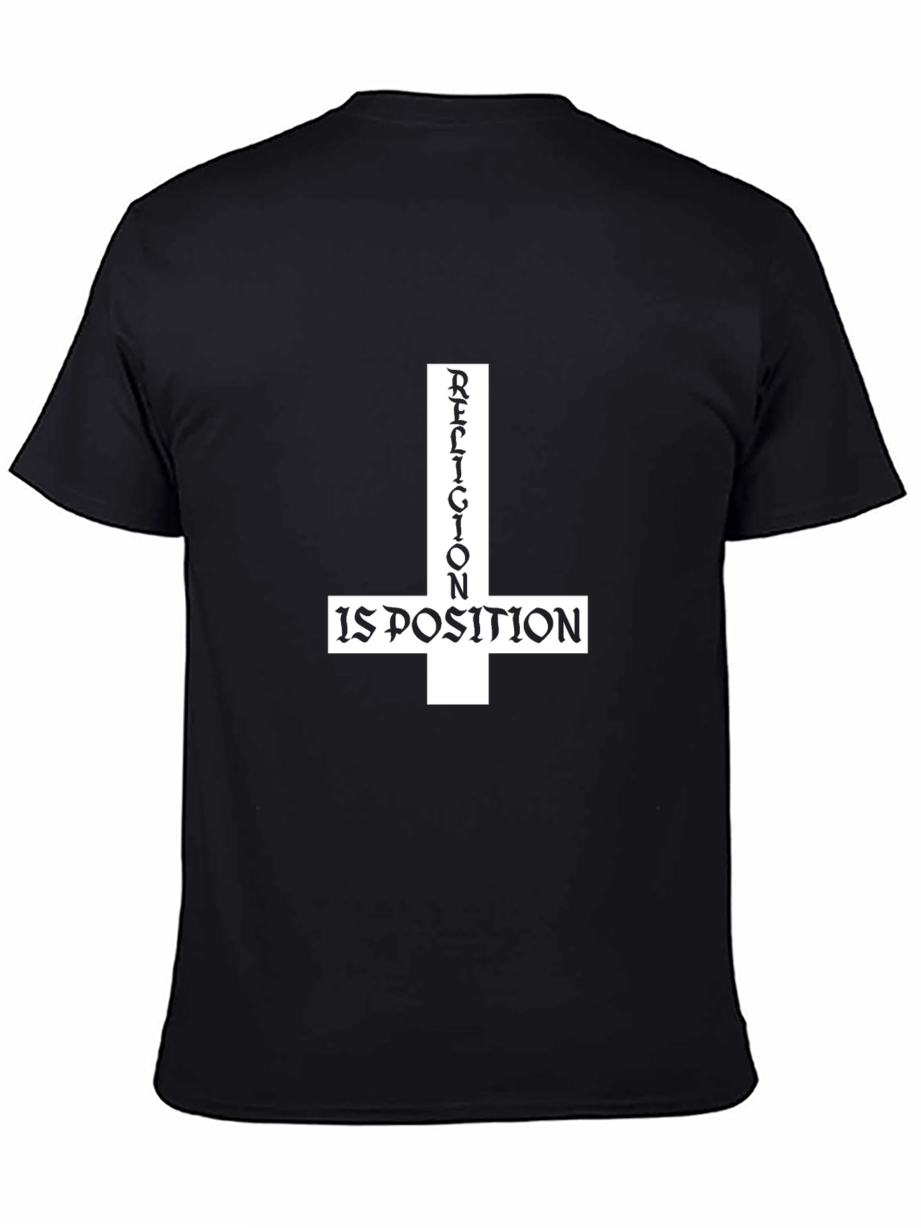 Religion is Poison T-Shirt - Inverted Cross Design
