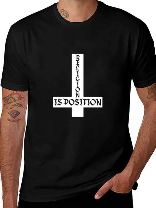 Religion is Poison T-Shirt - Inverted Cross Design