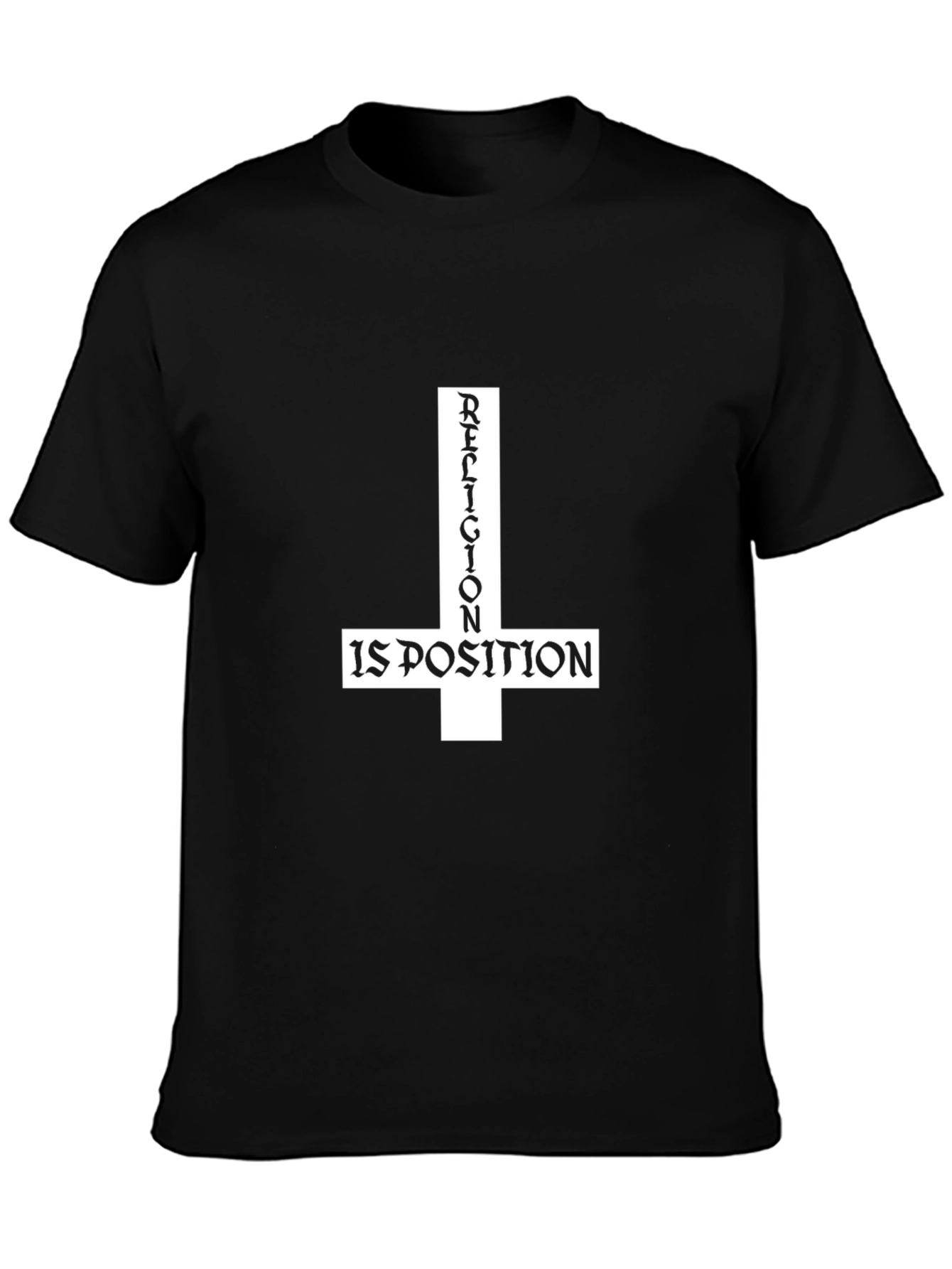 Religion is Poison T-Shirt - Inverted Cross Design