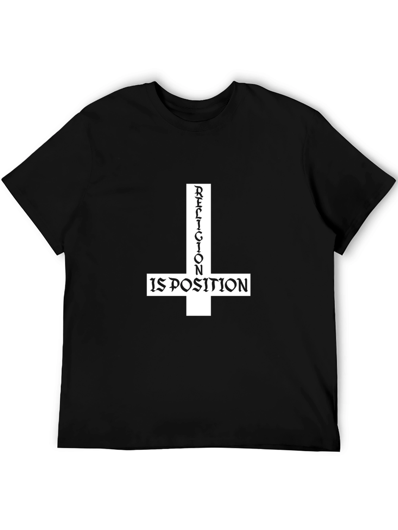 Religion is Poison T-Shirt - Inverted Cross Design