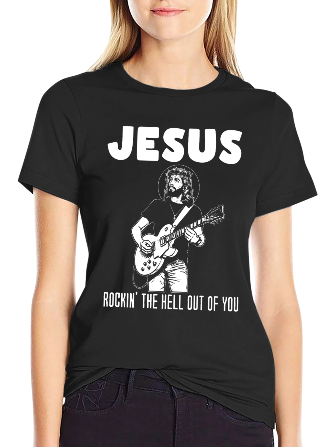 Rockin Jesus Graphic T-Shirt