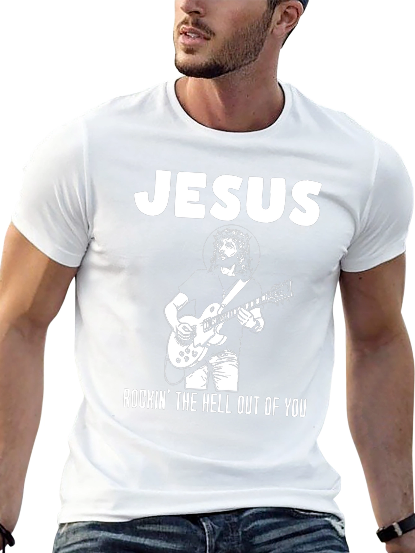 Rockin Jesus Graphic T-Shirt