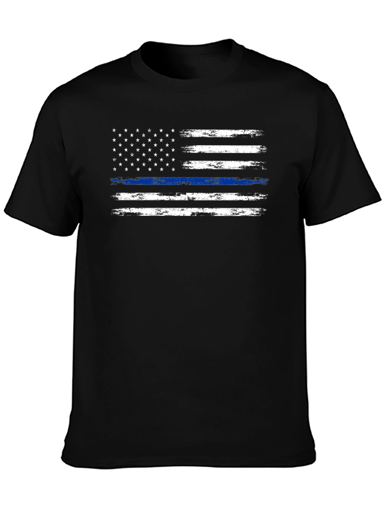 Thin Blue Line American Flag Graphic Tee