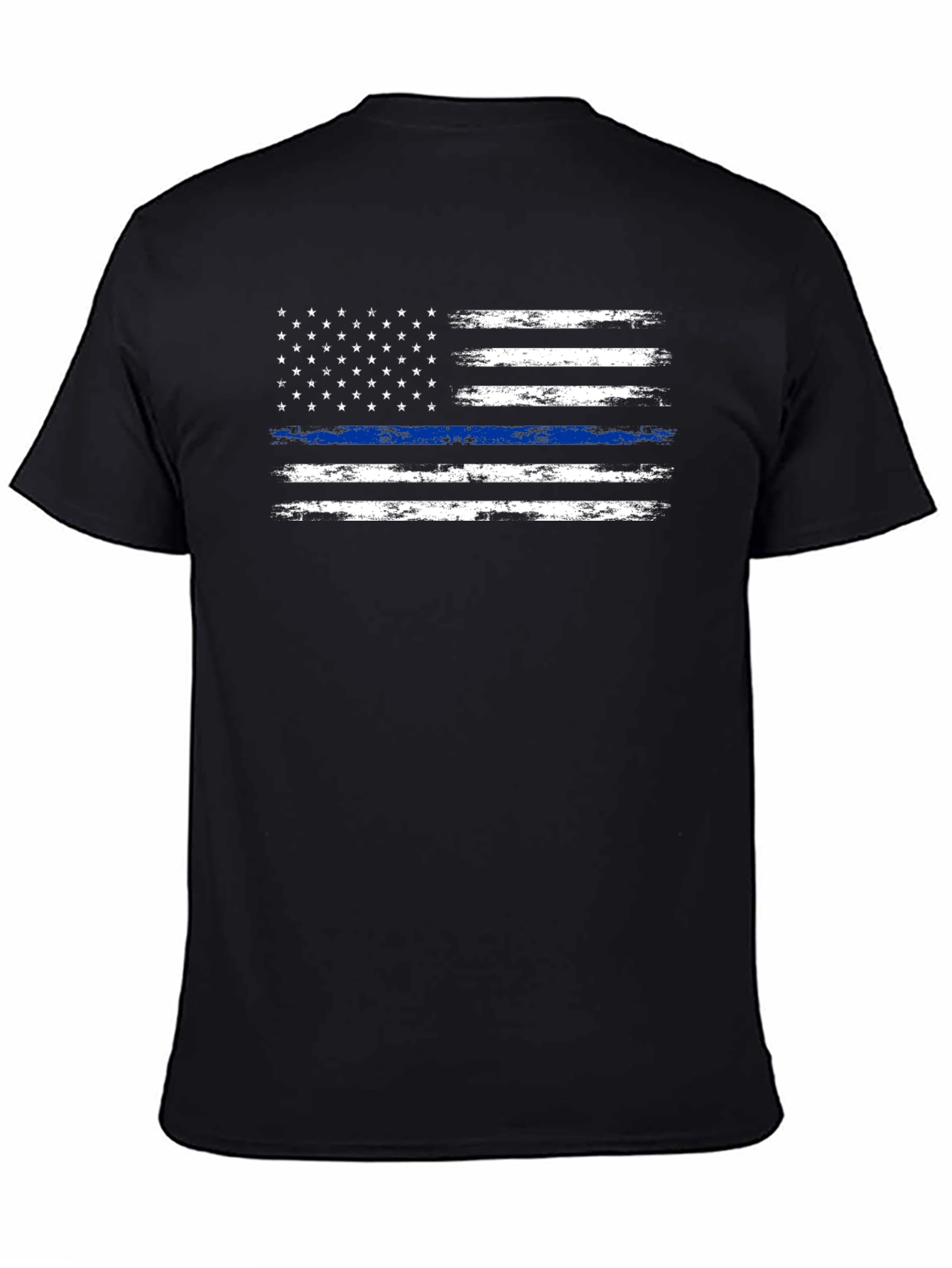 Thin Blue Line American Flag Graphic Tee