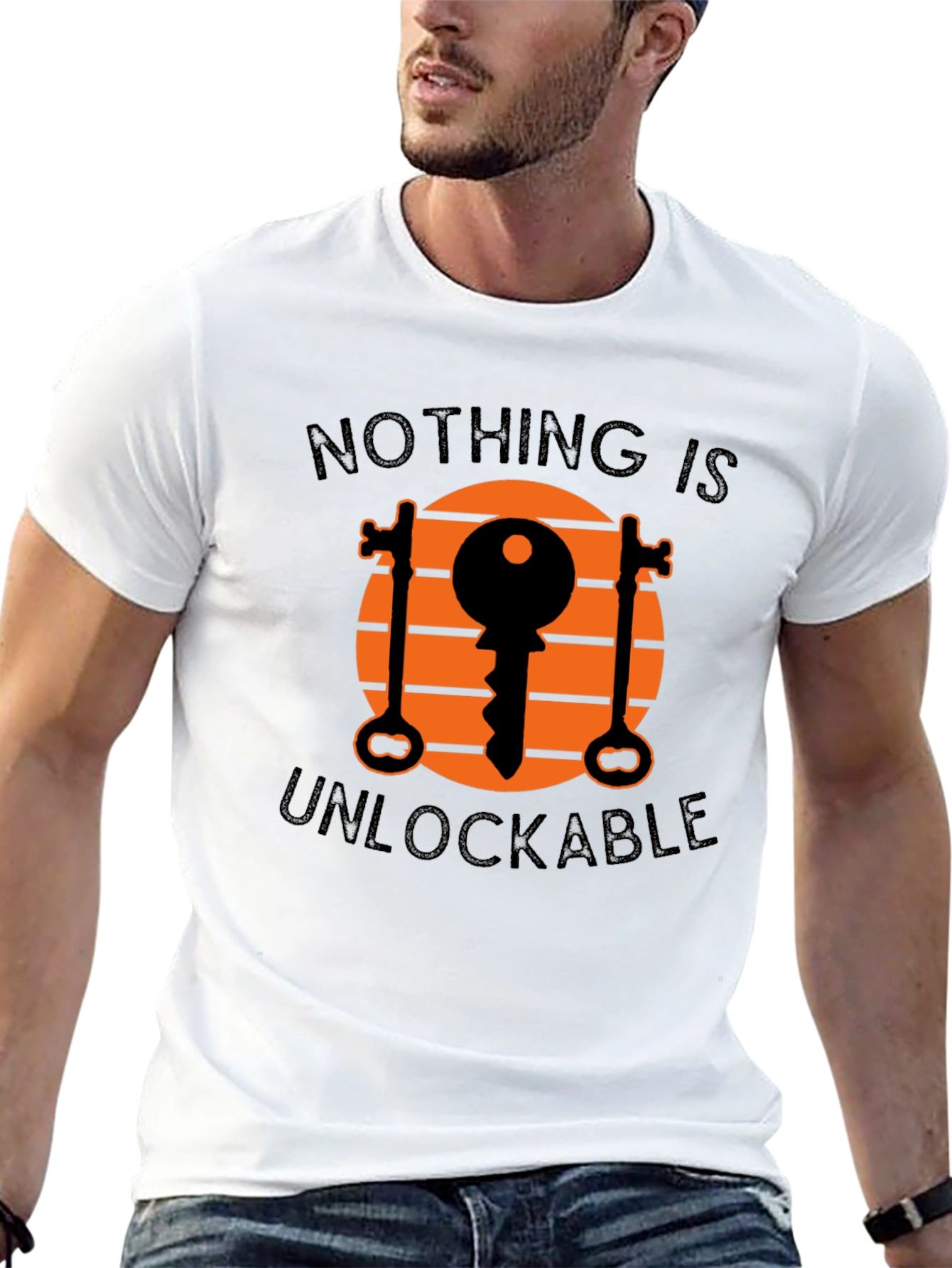 Unlockable Graphic Tee - Novelty Key Design T-Shirt