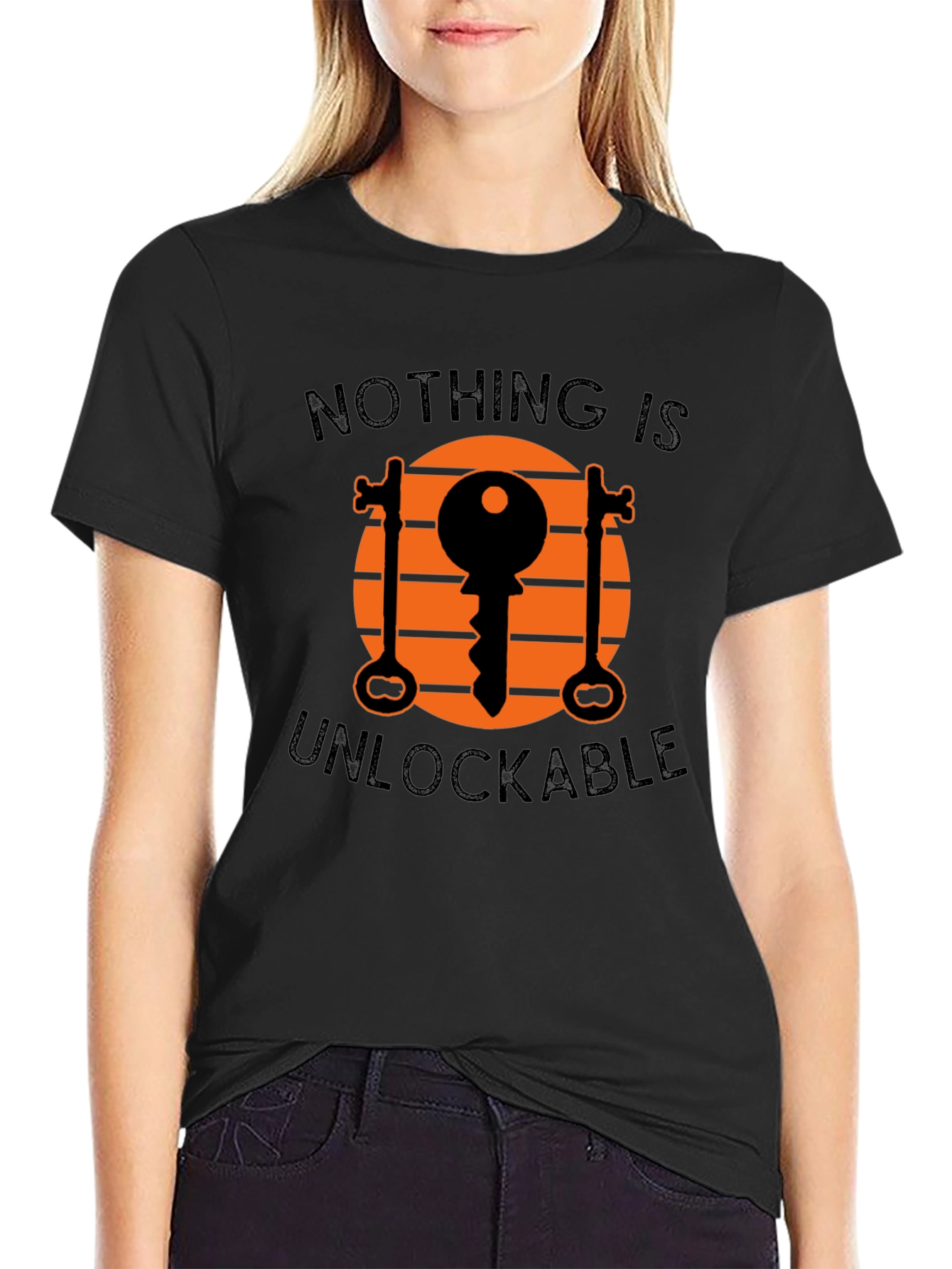 Unlockable Graphic Tee - Novelty Key Design T-Shirt