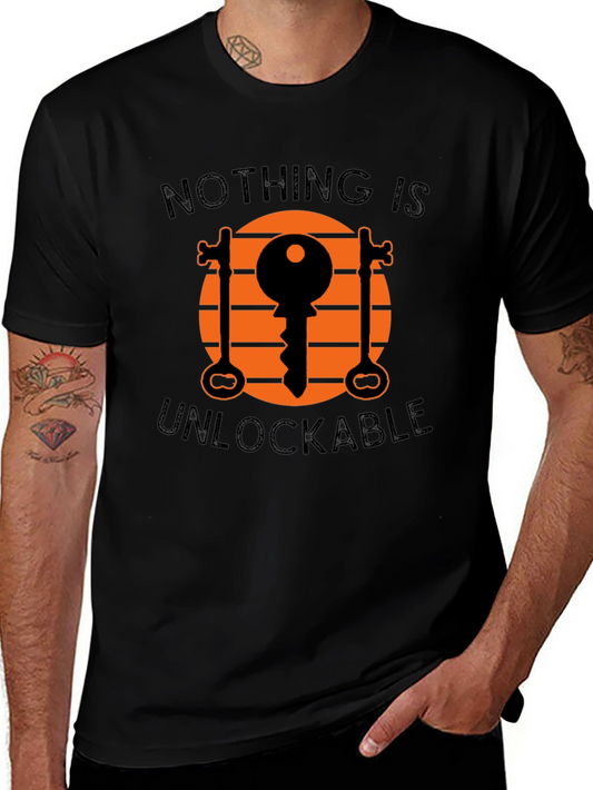 Unlockable Graphic Tee - Novelty Key Design T-Shirt