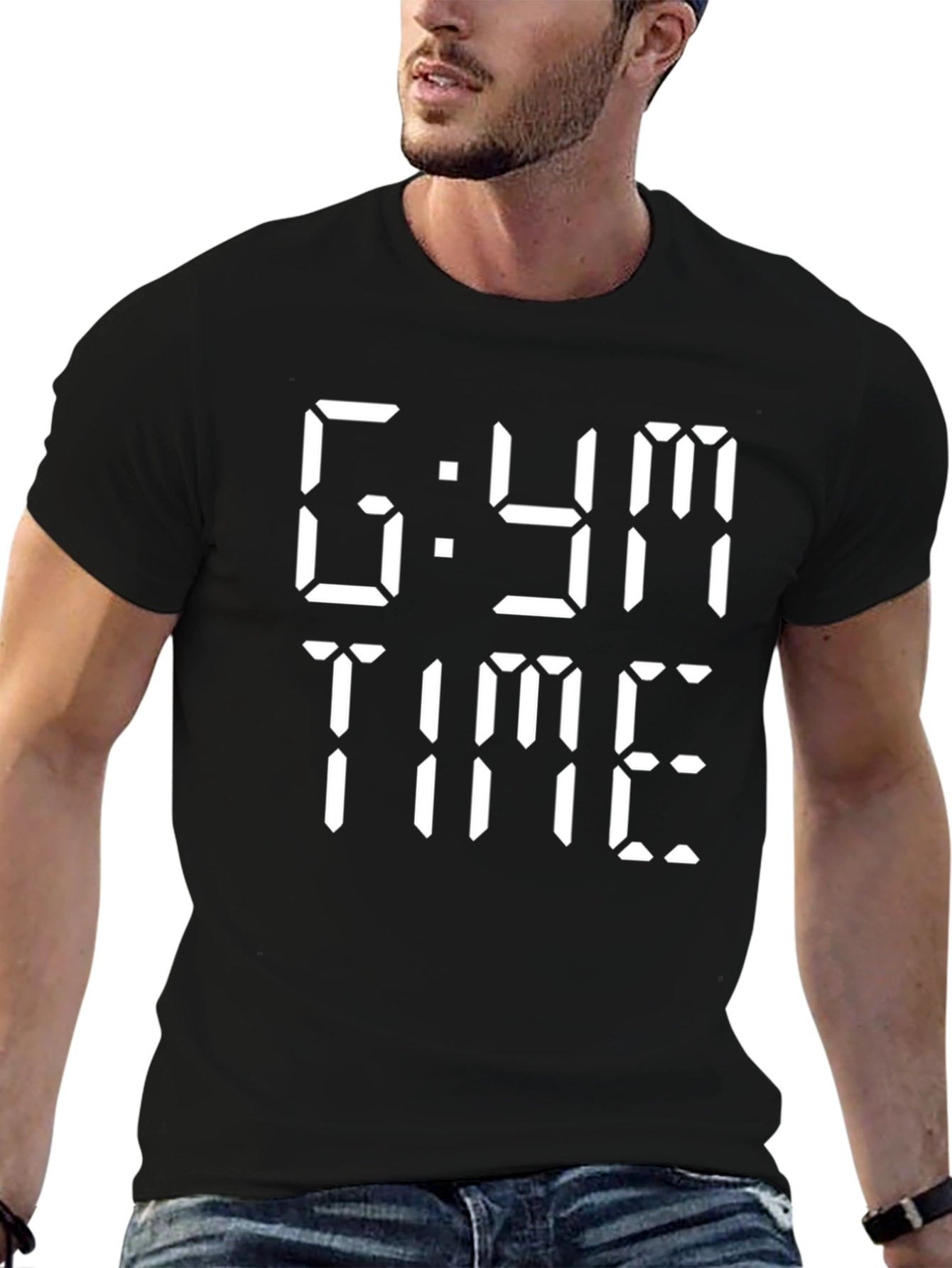6 AM Gym Time Black Graphic Tee