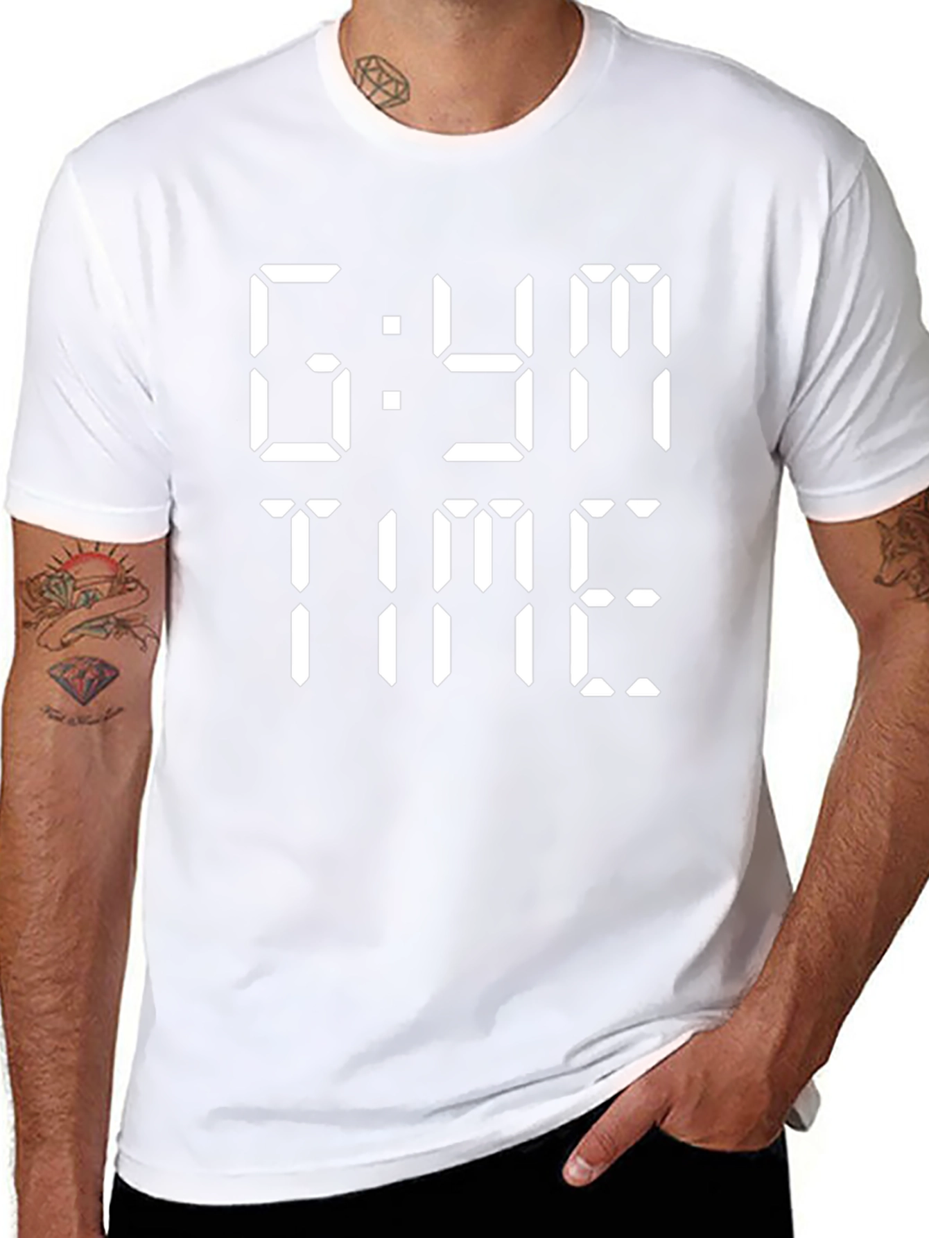 6 AM Gym Time Black Graphic Tee