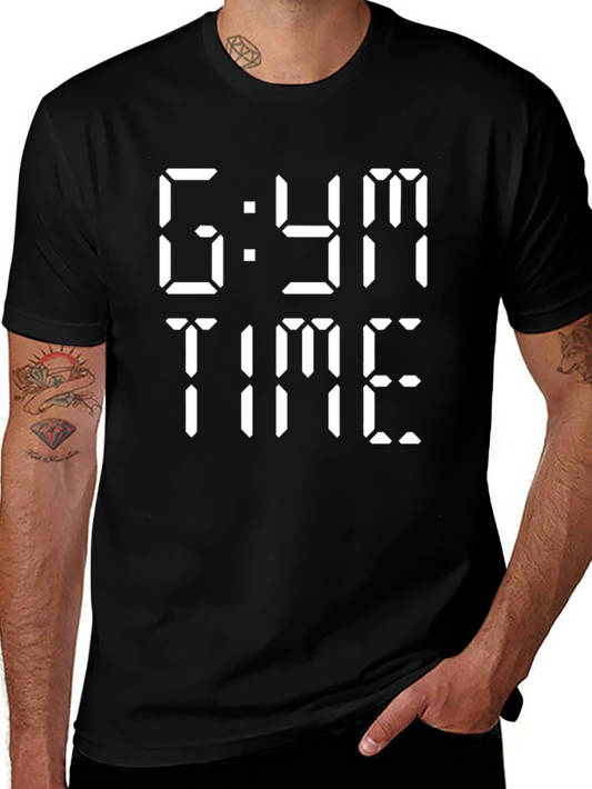 6 AM Gym Time Black Graphic Tee