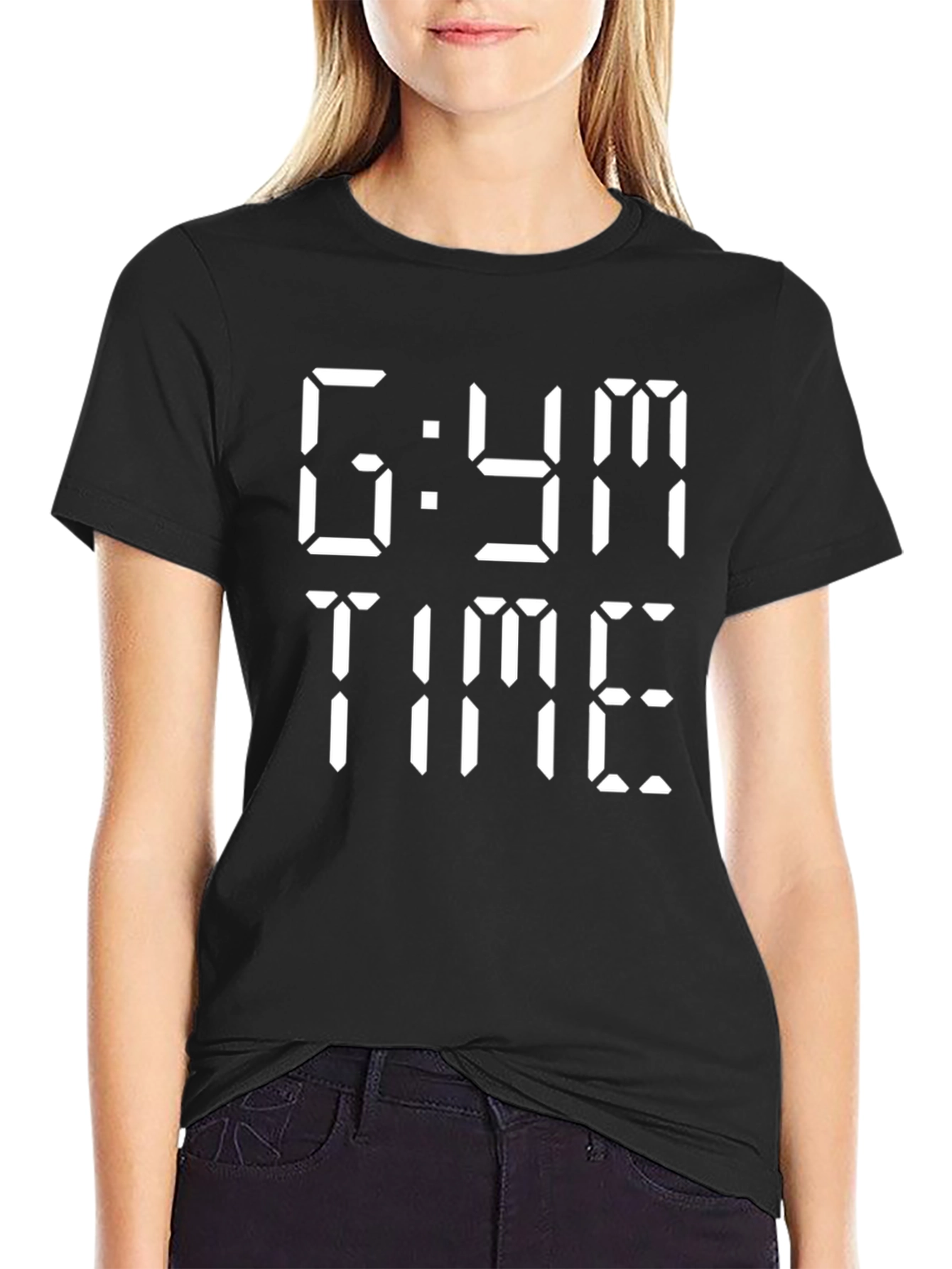 6 AM Gym Time Black Graphic Tee
