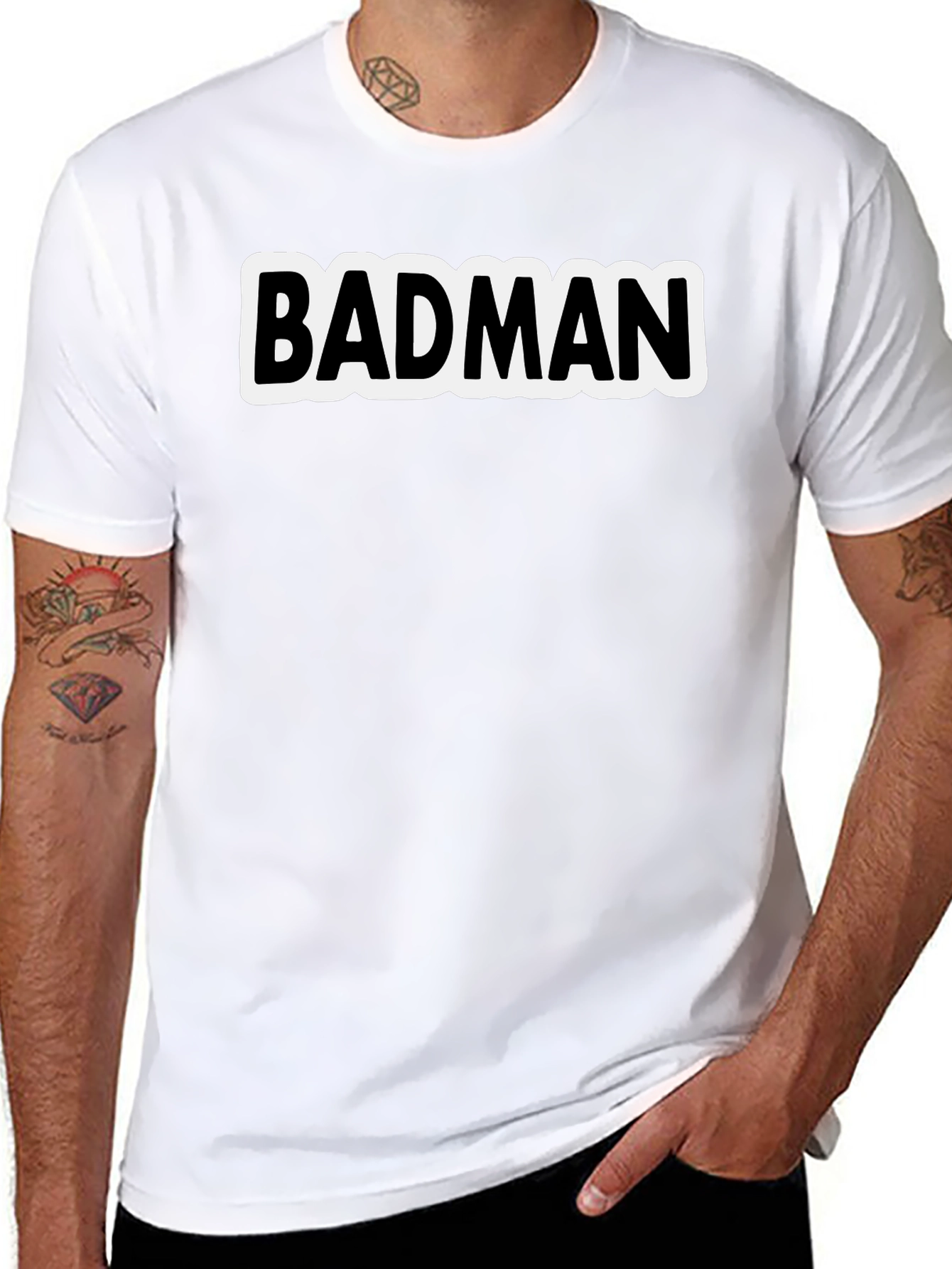 Badman Graphic T-Shirt - Black Crew Neck Tee