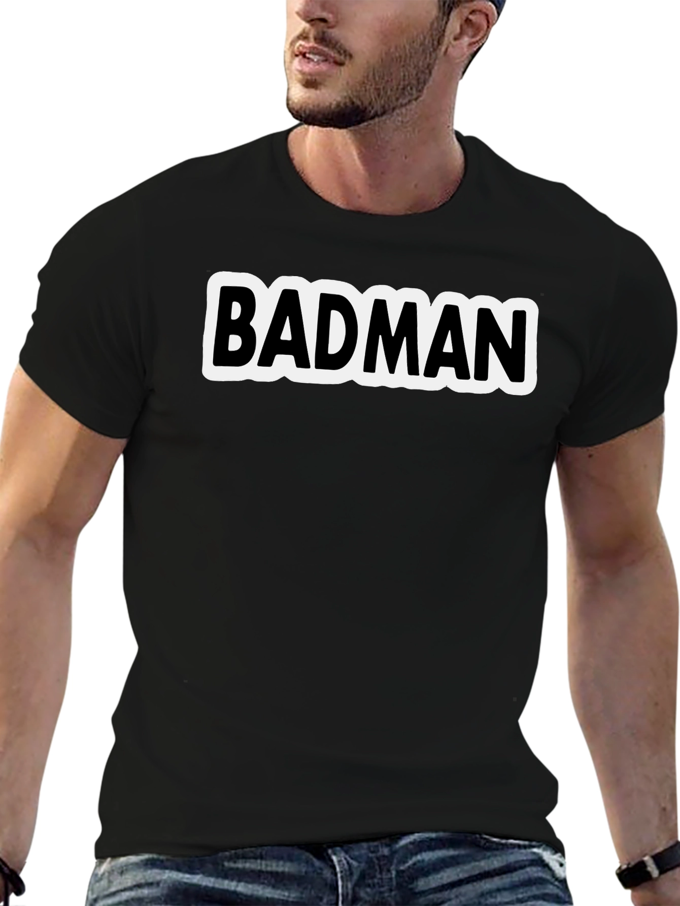 Badman Graphic T-Shirt - Black Crew Neck Tee