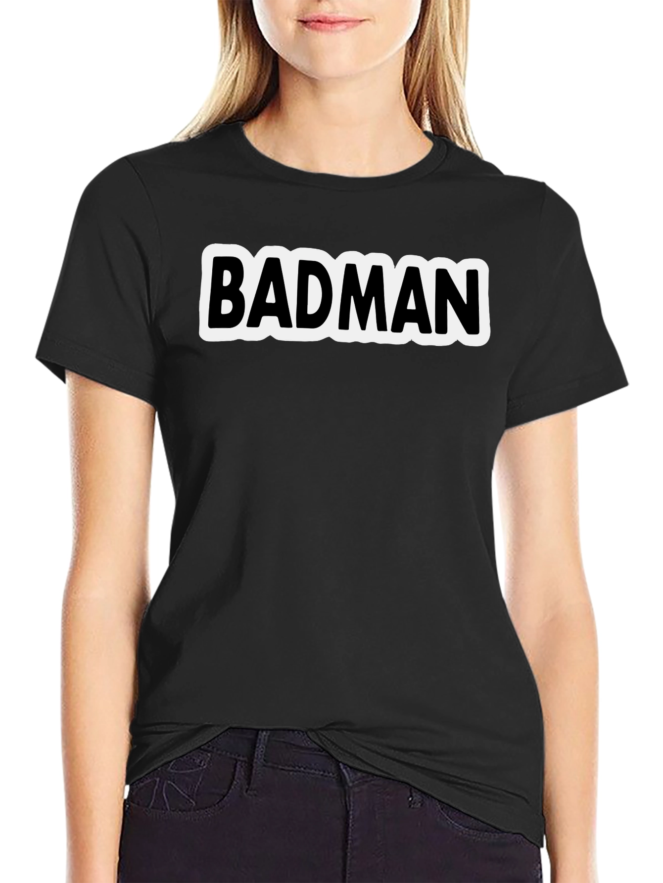 Badman Graphic T-Shirt - Black Crew Neck Tee