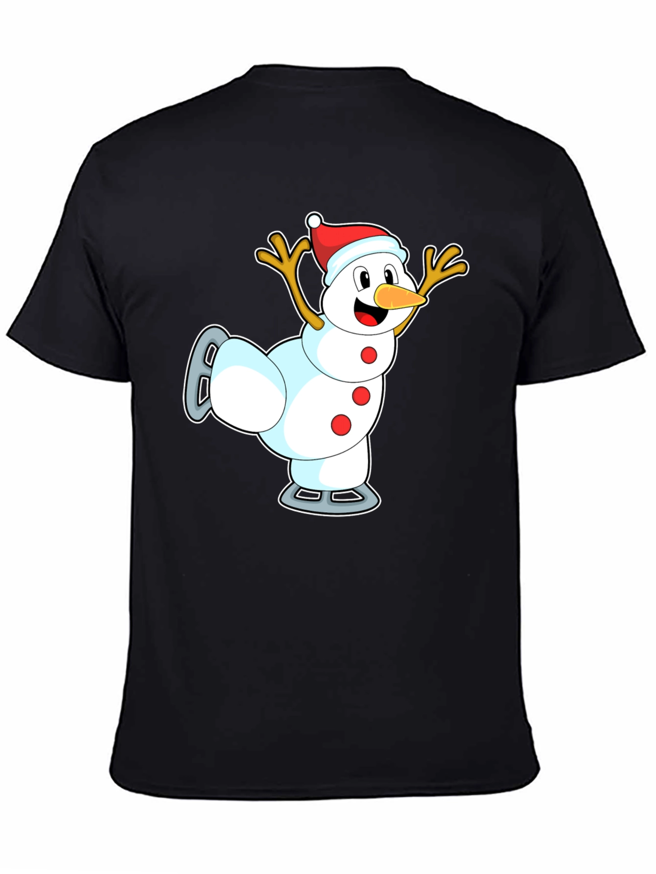Snowman on Skates T-Shirt - Holiday Fun