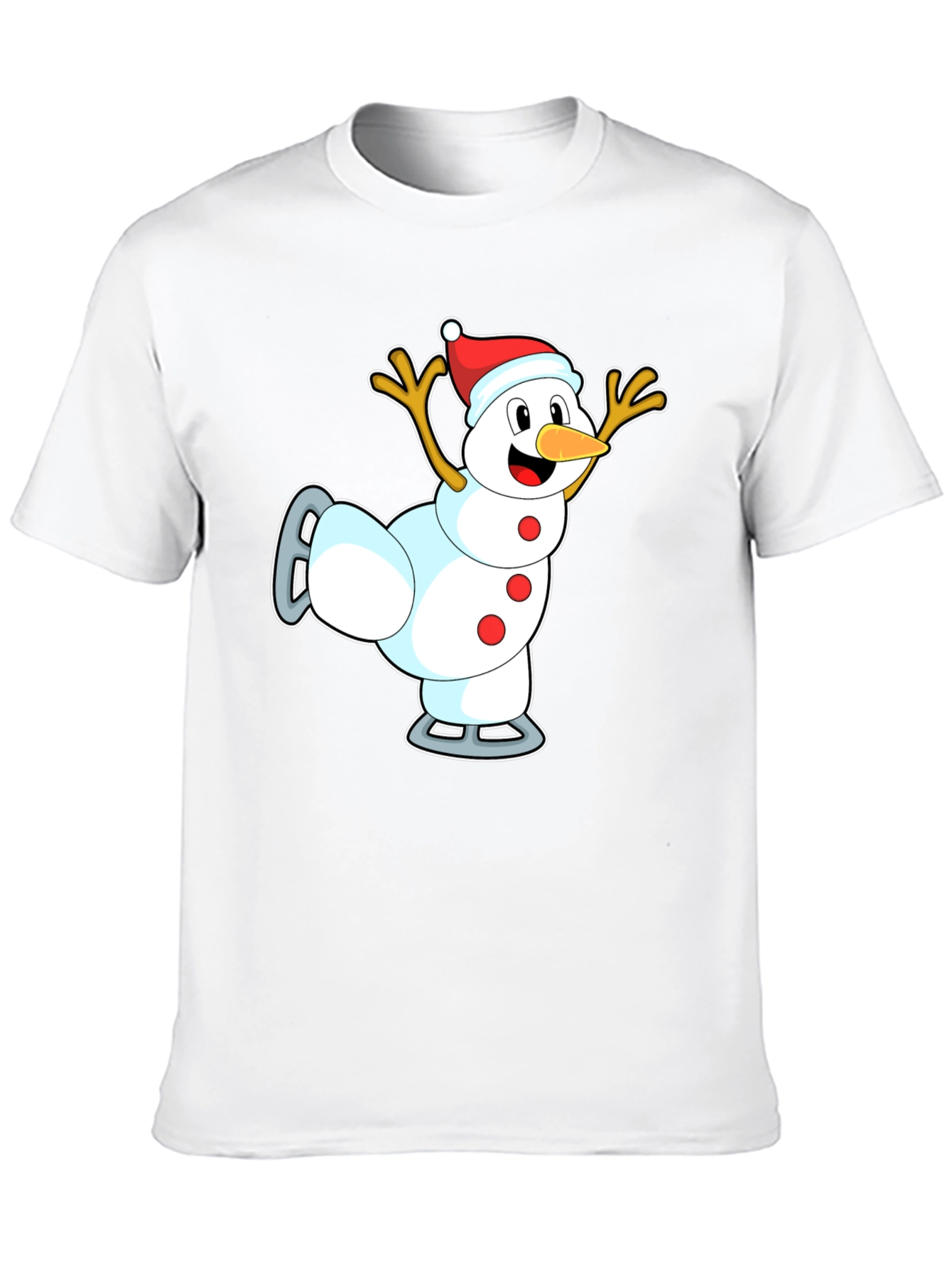 Snowman on Skates T-Shirt - Holiday Fun