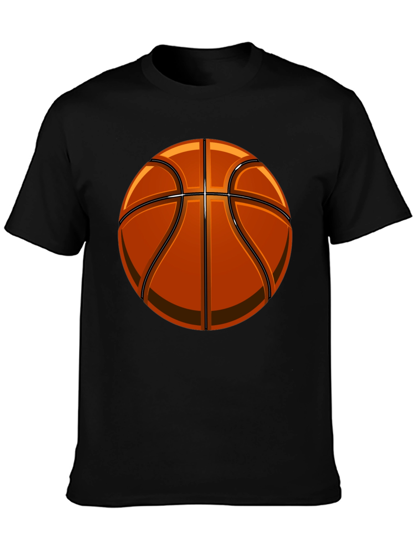 Basketball Graphic Tee - Black Cotton Comfort